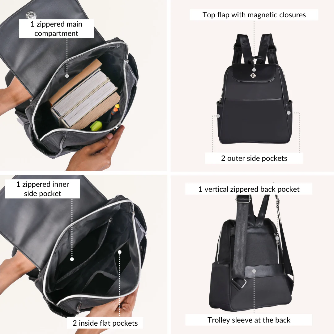 Kaizen Sleek Black Backpack - Image 6