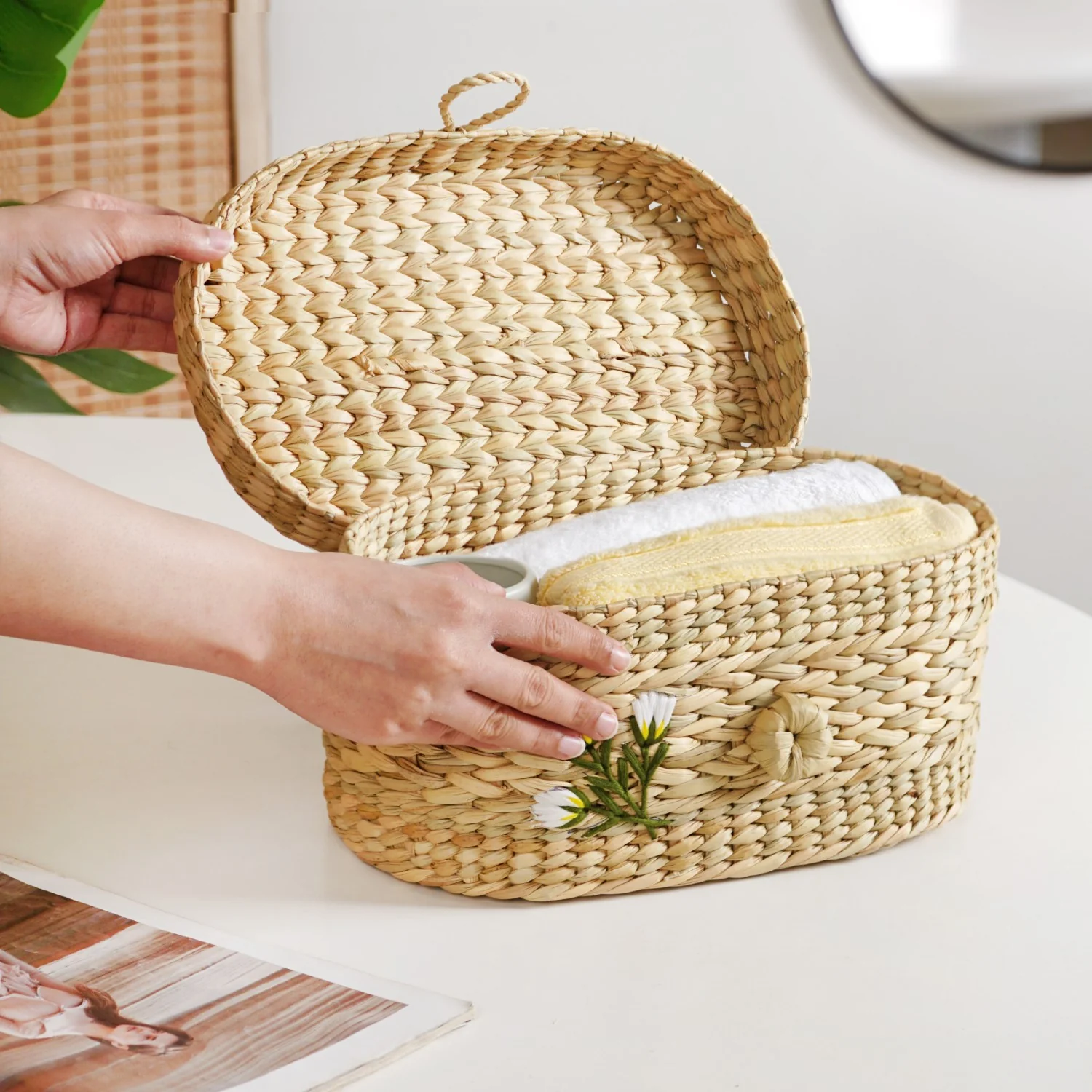 Kauna Grass Storage Basket – Eco-Friendly Handcrafted Organizer - Image 2
