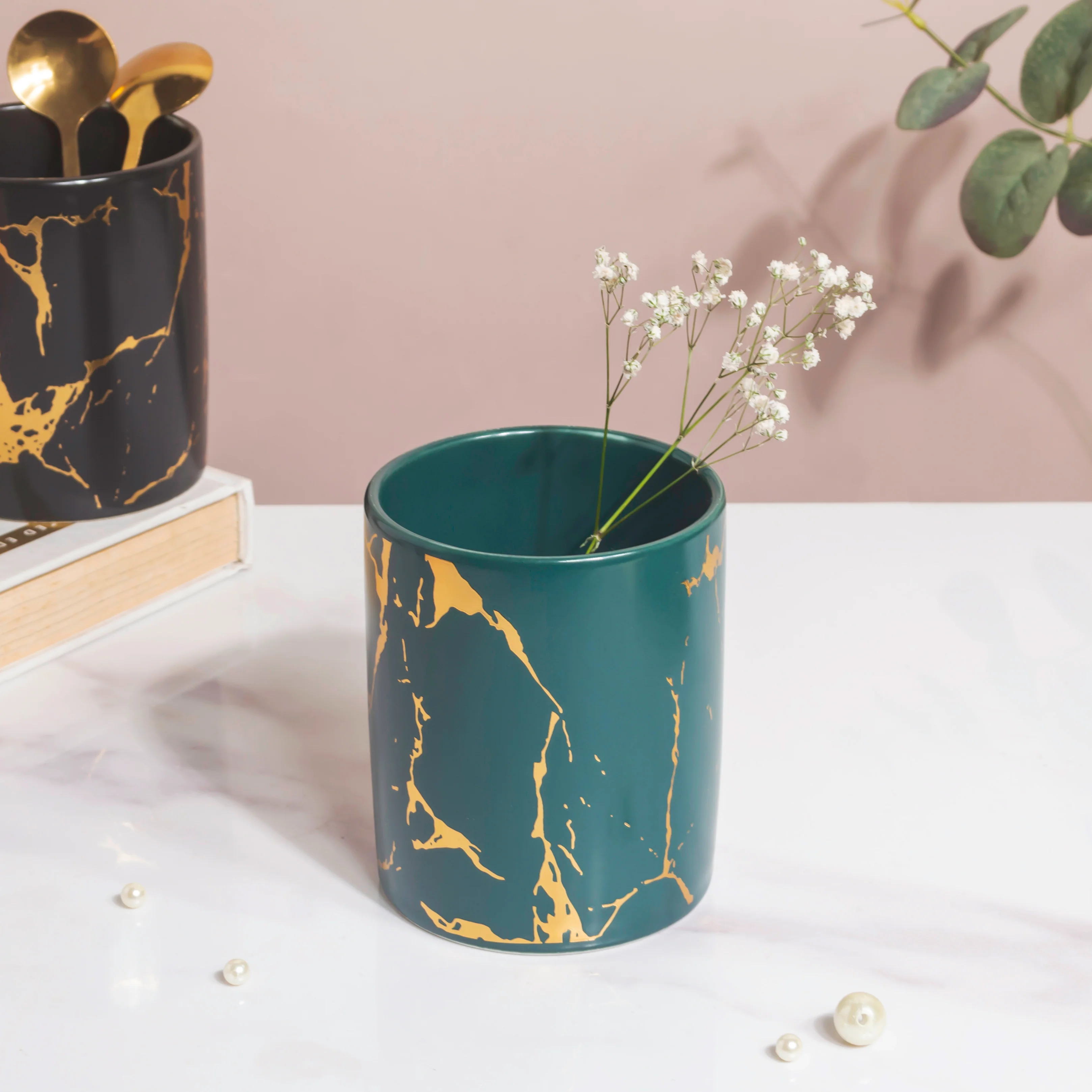 Kintsugi Ceramic Organiser Green - Image 4
