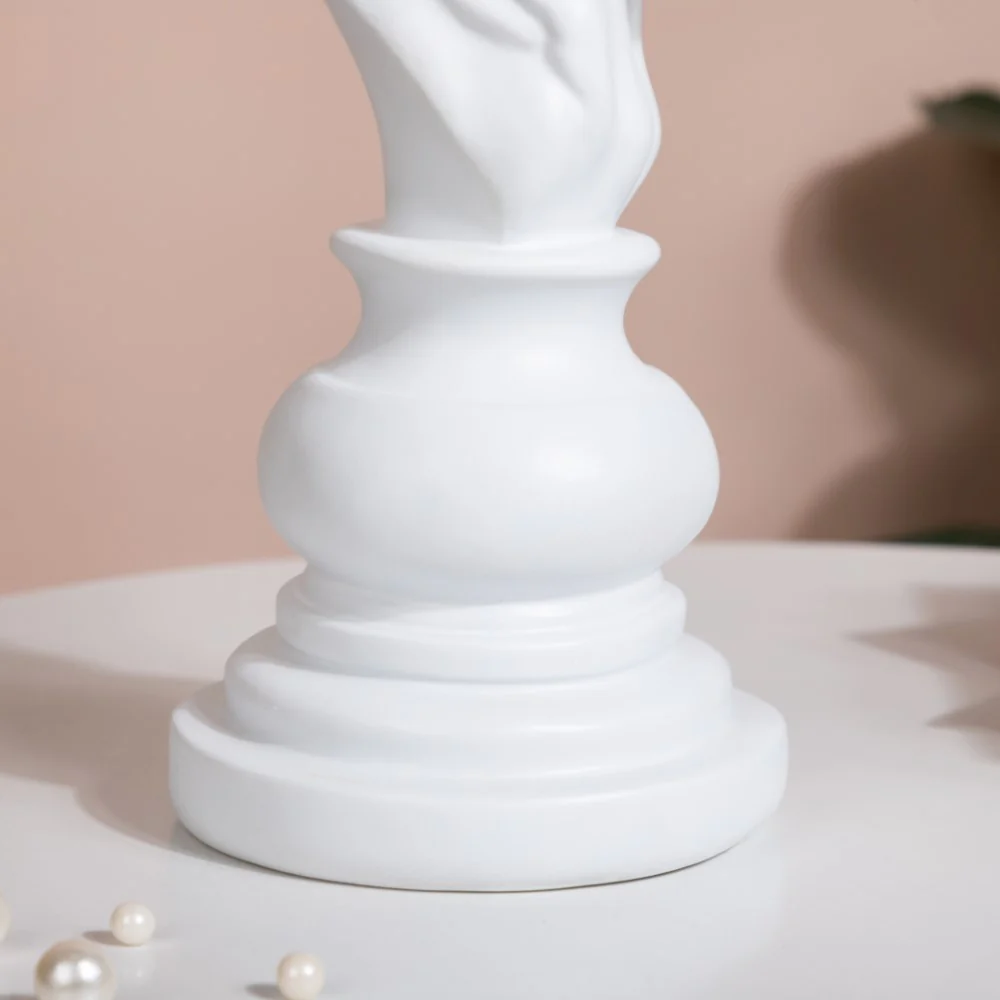 Knight Horse Chess Piece Decor White 10 Inch - Image 6
