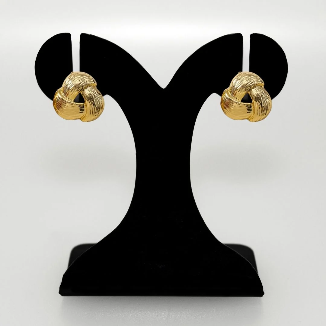 Knot Of Strength Stud Earrings Gold - Image 6