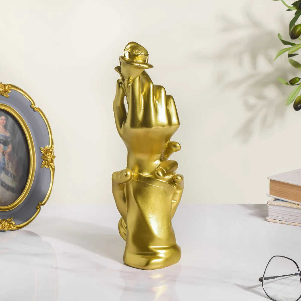 Lady With Rose Hand Gesture Decor Object 11 Inch - Image 5