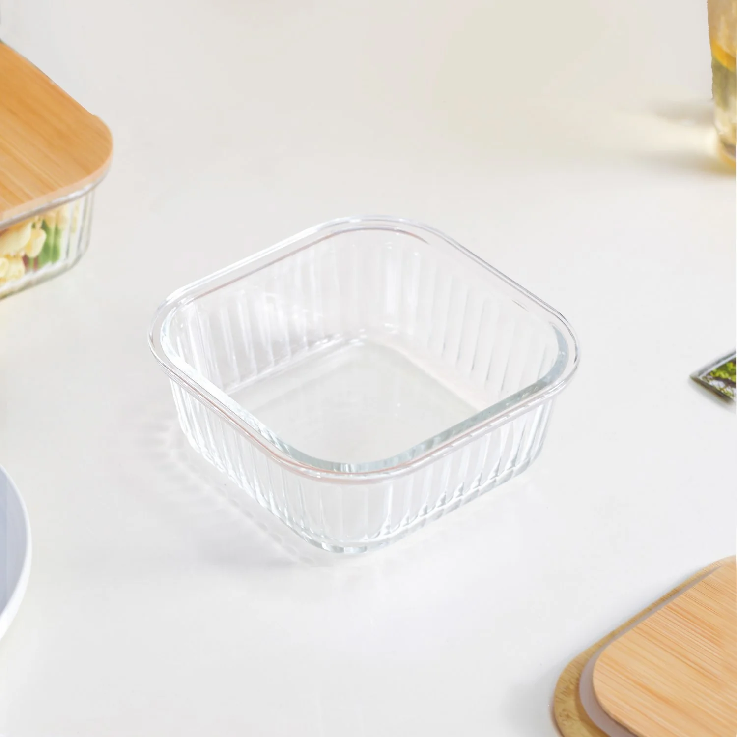 Large Airtight Glass Storage Container With Wooden Lid Set Of 2 800ml - Image 8