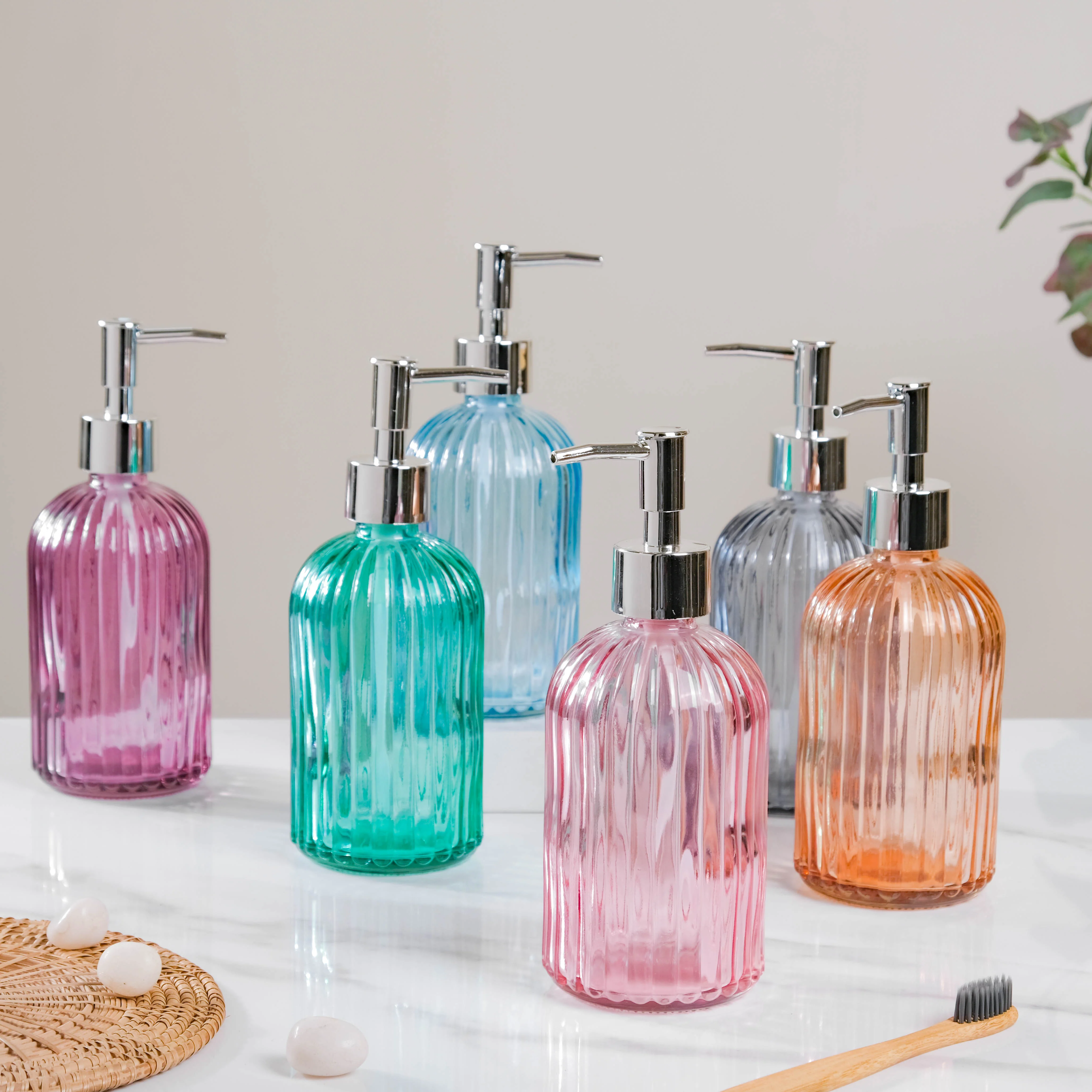 Lea Green Glass Dispenser With Nozzle - Image 8