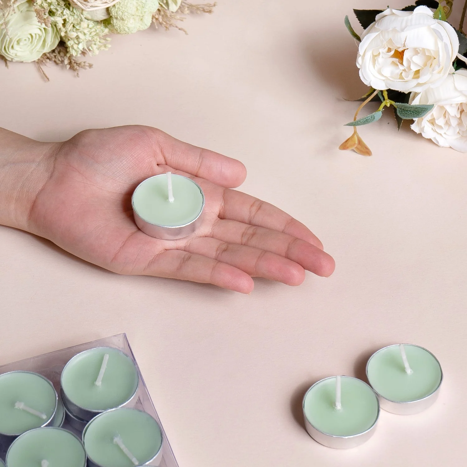 Lemon Mojito Aromatic Tealight Candles Set Of 30 - Image 6