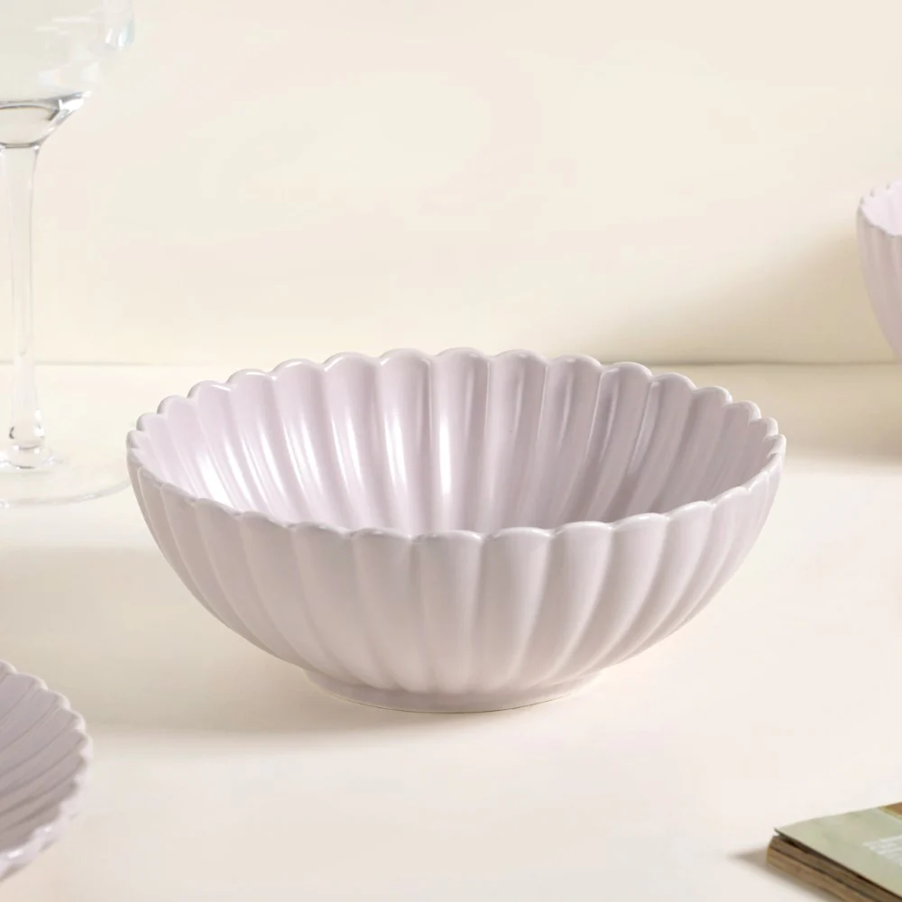 Lilac Scalloped 22 Piece Dinner Set For 6 - Image 7