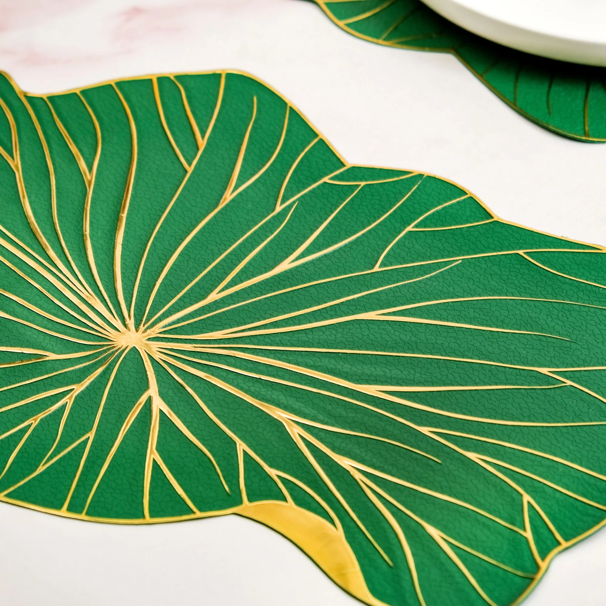 Lily Pad Placemats For Dining Table Green Set Of 6 - Image 6