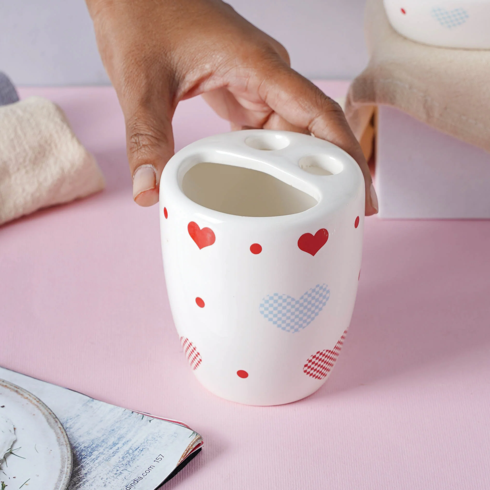 Little Hearts Ceramic Bath Set - Image 7