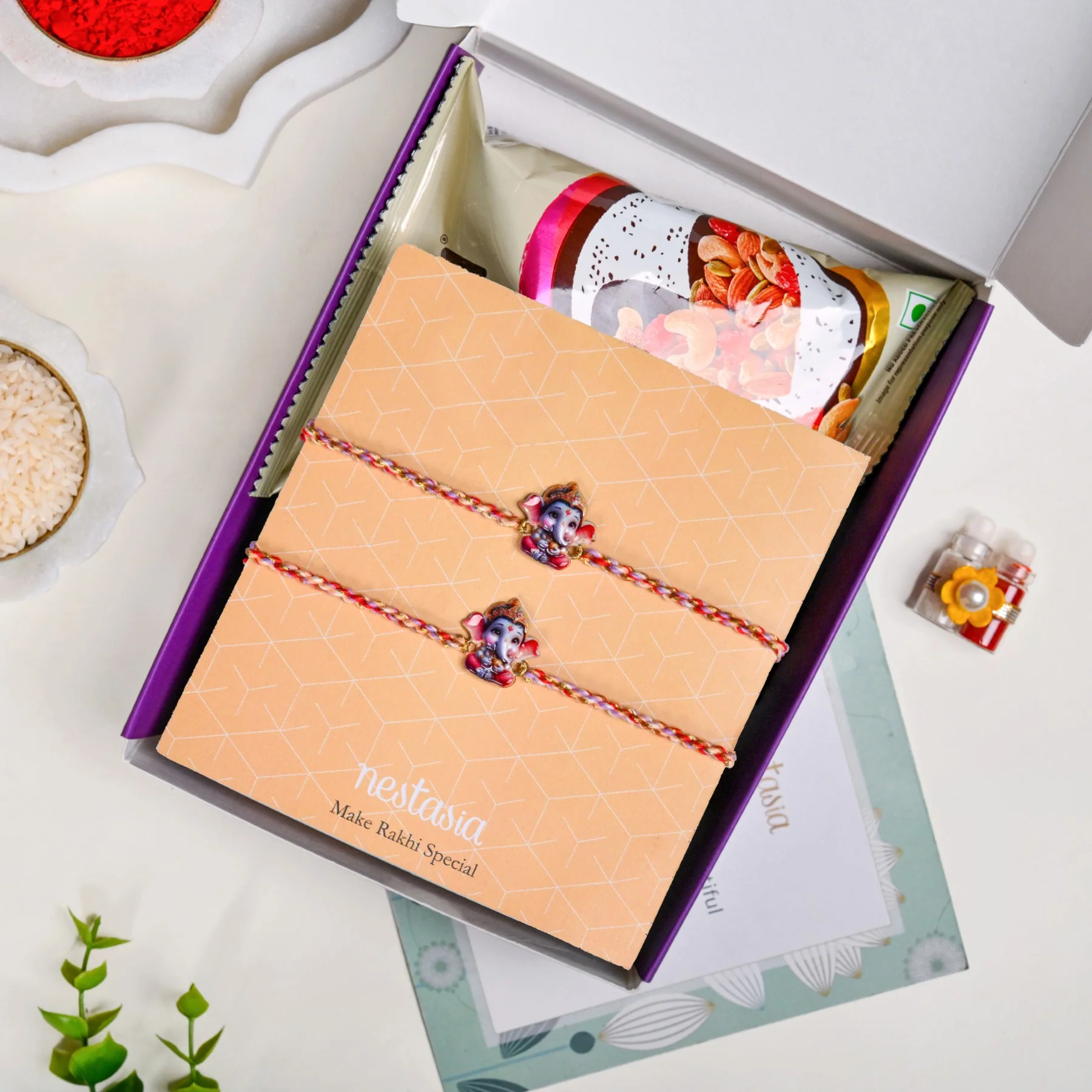 Lord Ganesha Set Of 2 Rakhi - Image 5