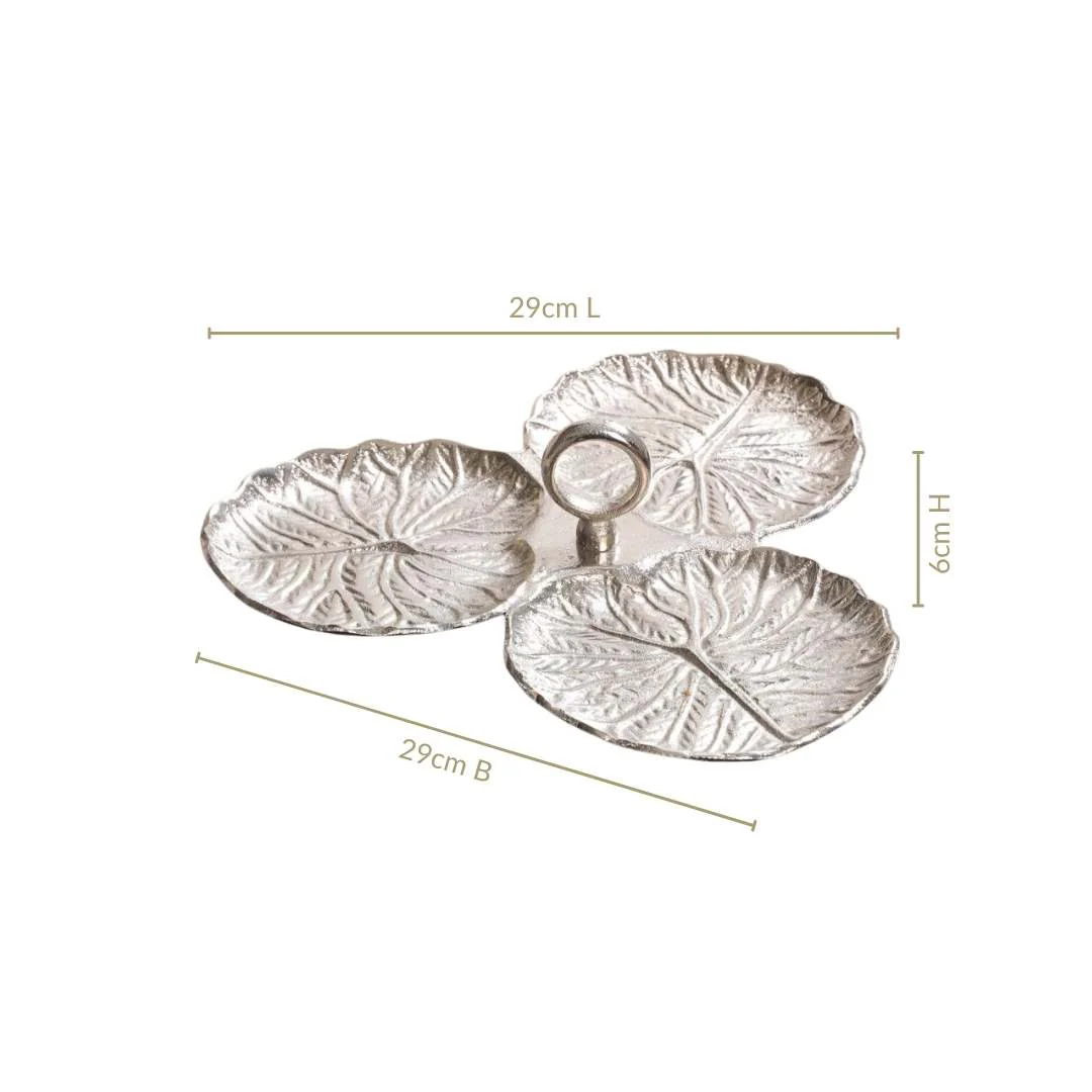 Lotus Leaf Trio Platter Silver - Image 5