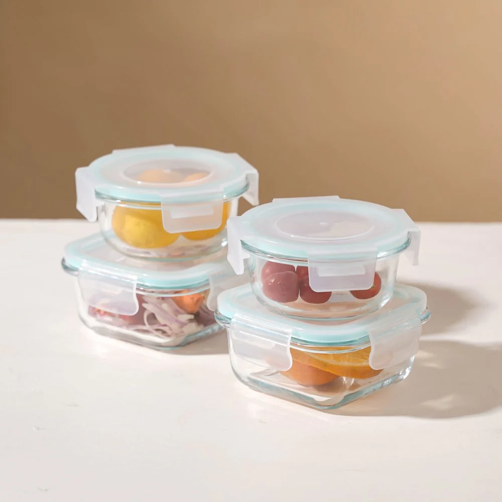 Lunch Box Set Of 4 With Velvet Lunch Bag - Image 3