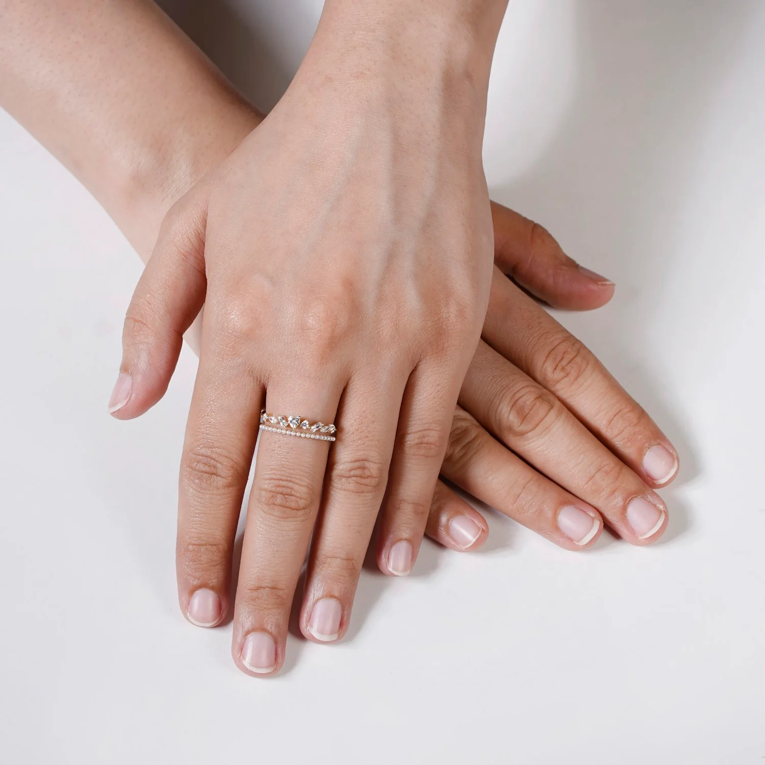 Lustrous Harmony Gold Adjustable Ring - Image 2