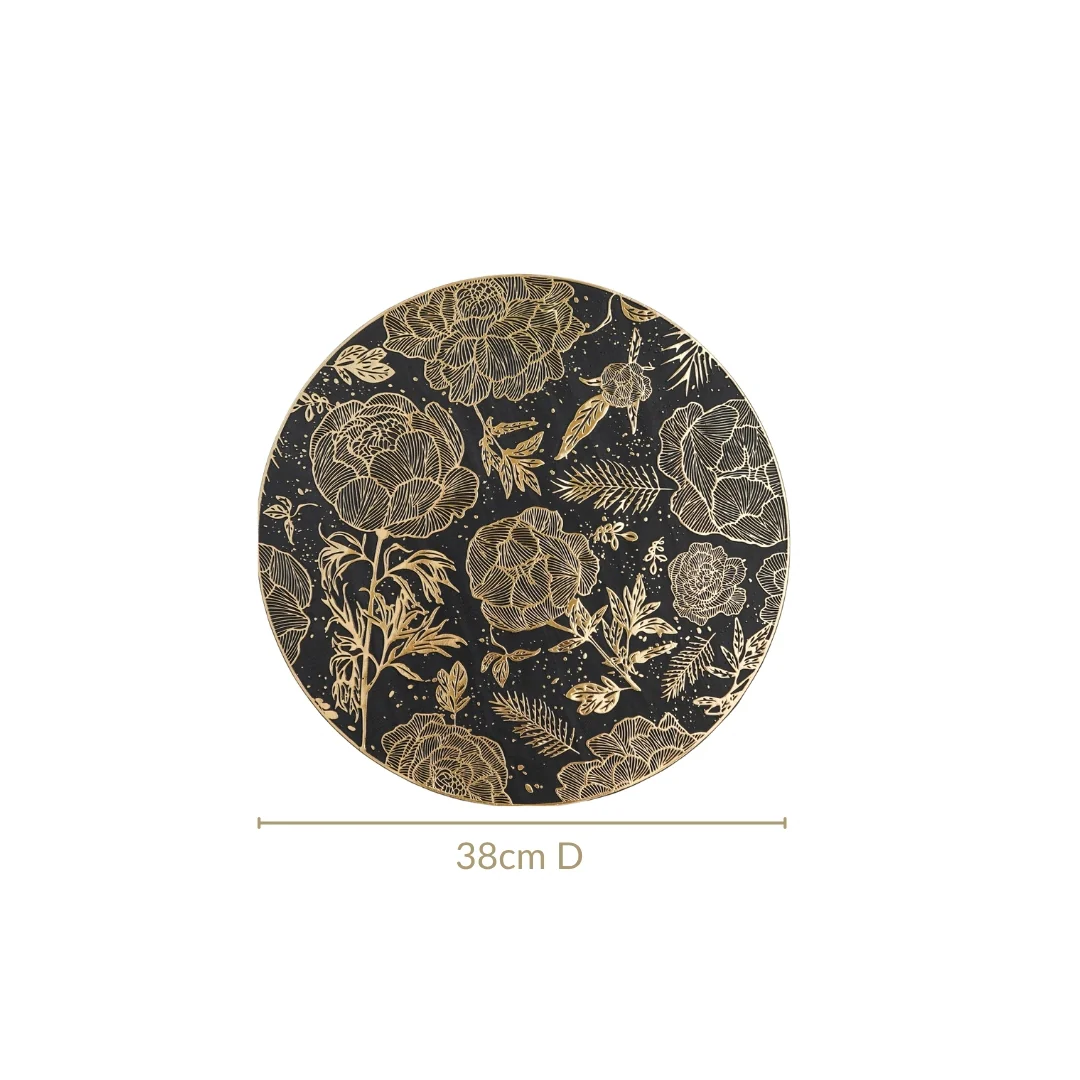 Luxe Black And Gold Placemats Set Of 6 - Image 4
