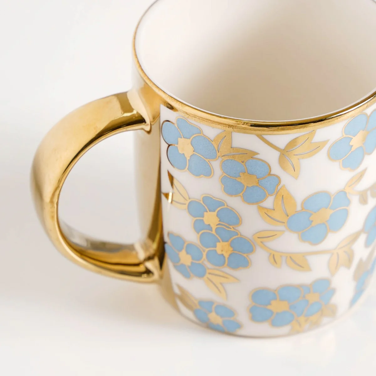 Luxe Ceramic Cup With Flower Design Set of 6 330ml - Image 9