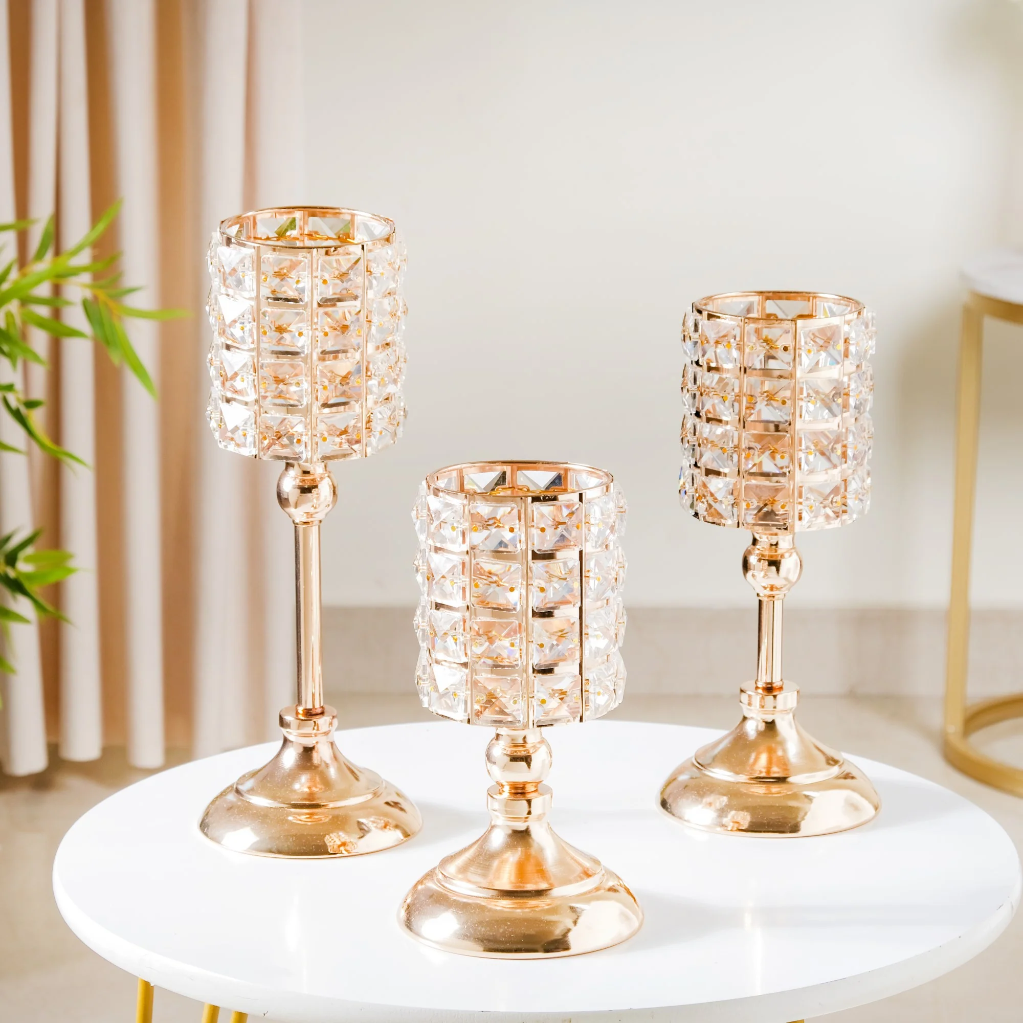 Luxe Crystal Votive Candle Stand Set Of 3 - Image 11