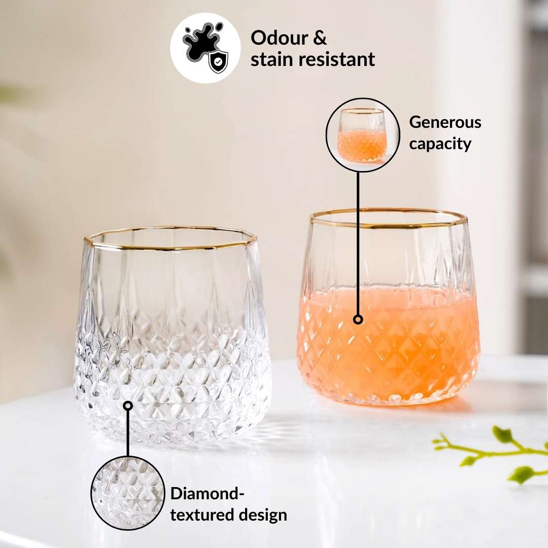 Luxe Gold Rim Tumbler Set Of 2 360ml - Image 5