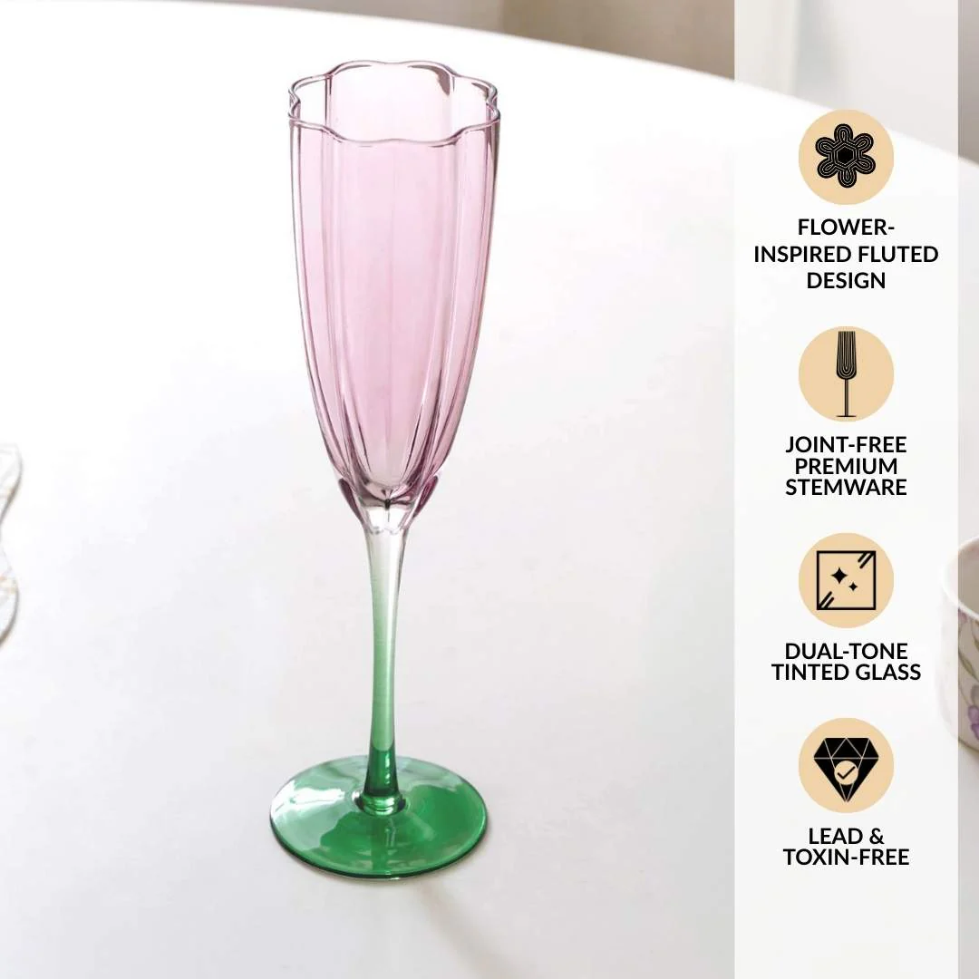 Luxe Tulip Champagne Glass Set Of 2 220ml - Image 2