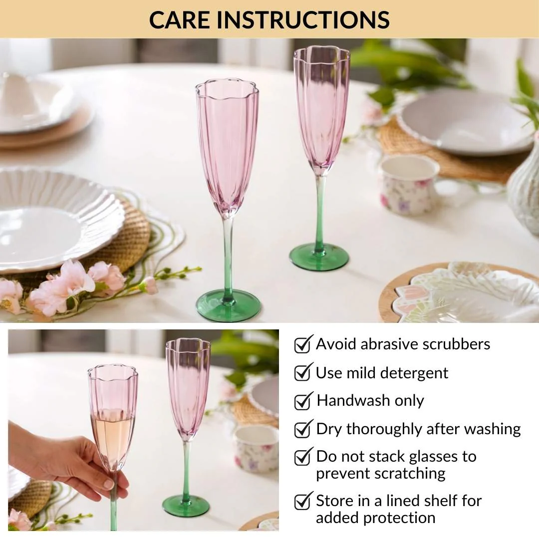 Luxe Tulip Champagne Glass Set Of 2 220ml - Image 9