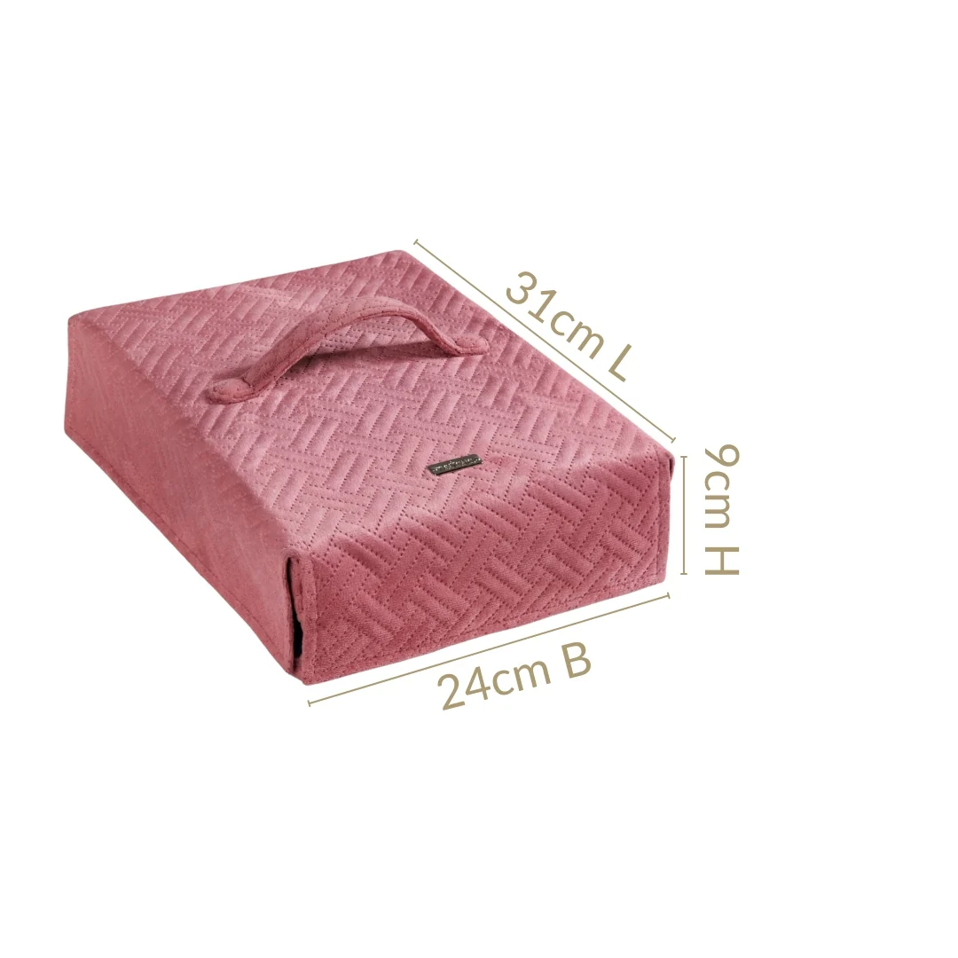 Luxe Velvet Jewellery Organiser Pink - Image 4