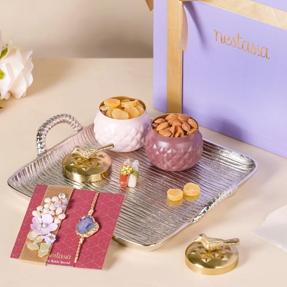 Luxury Rakhi Platter Gift Hamper Set Of 6 - Image 11
