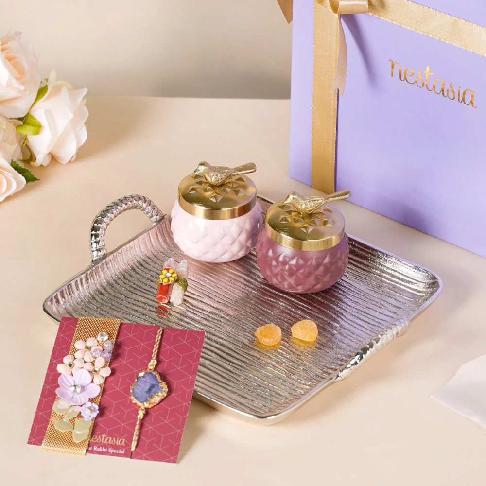 Luxury Rakhi Platter Gift Hamper Set Of 6 - Image 7