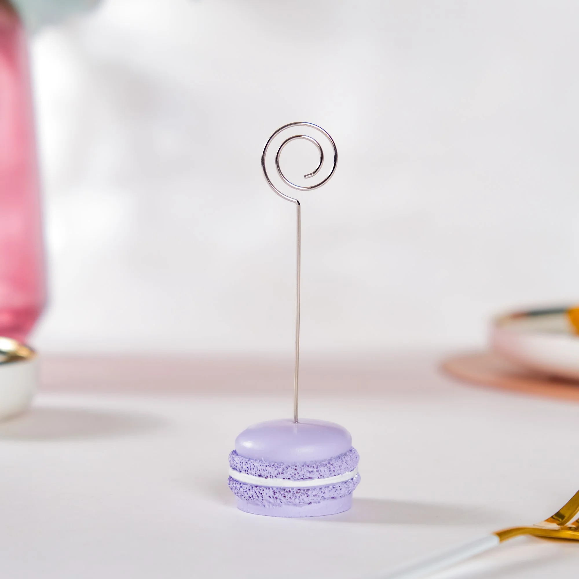 Macaron Place Card Holder Lavender 4.5 Inch - Image 7