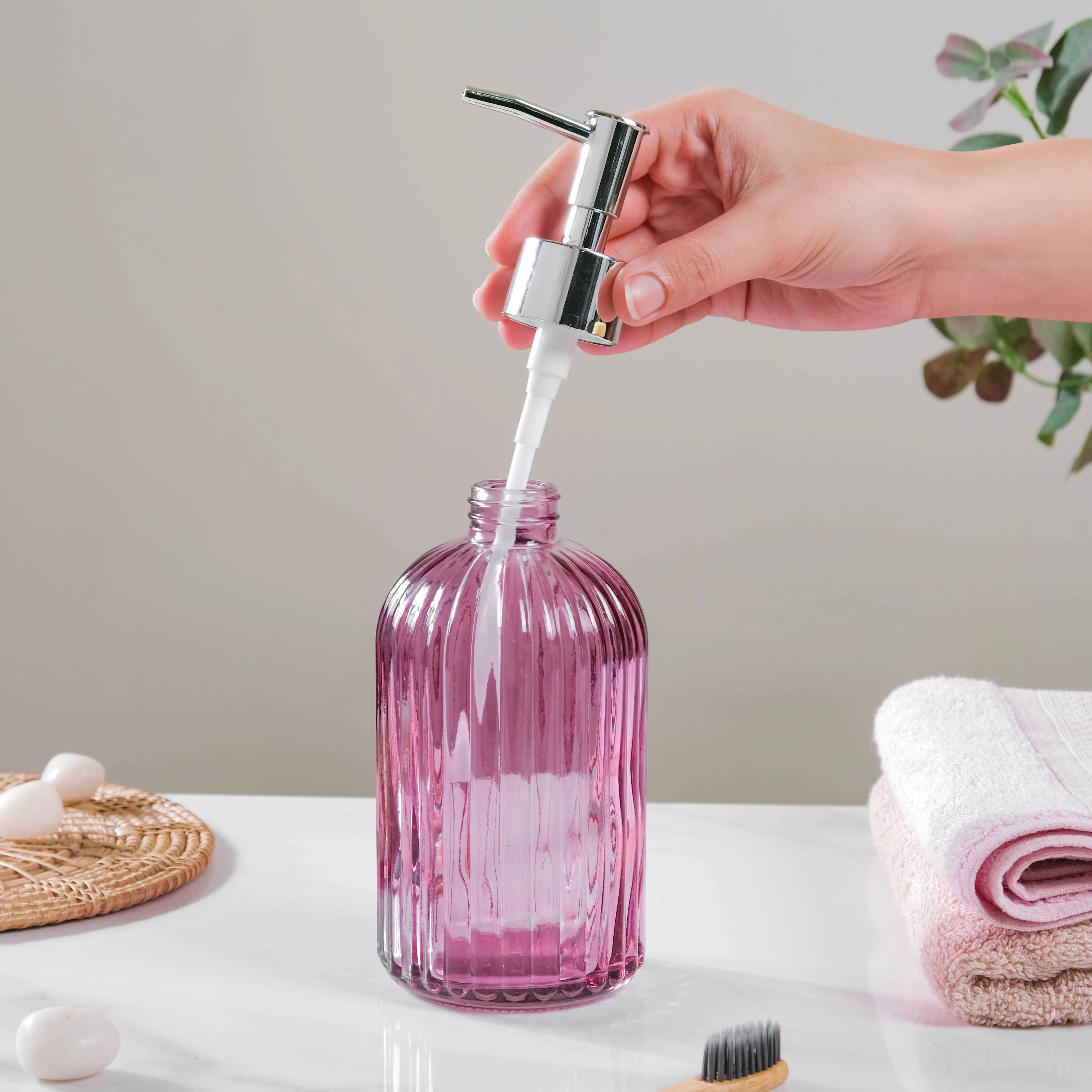 Majestic Purple Glass Dispenser With Nozzle - Image 5