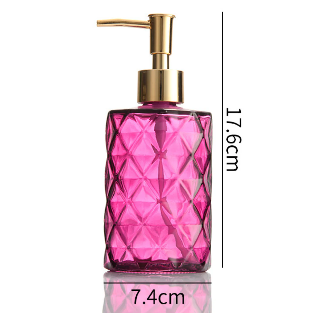 Majestic Purple Textured Glass Dispenser With Nozzle - Image 8