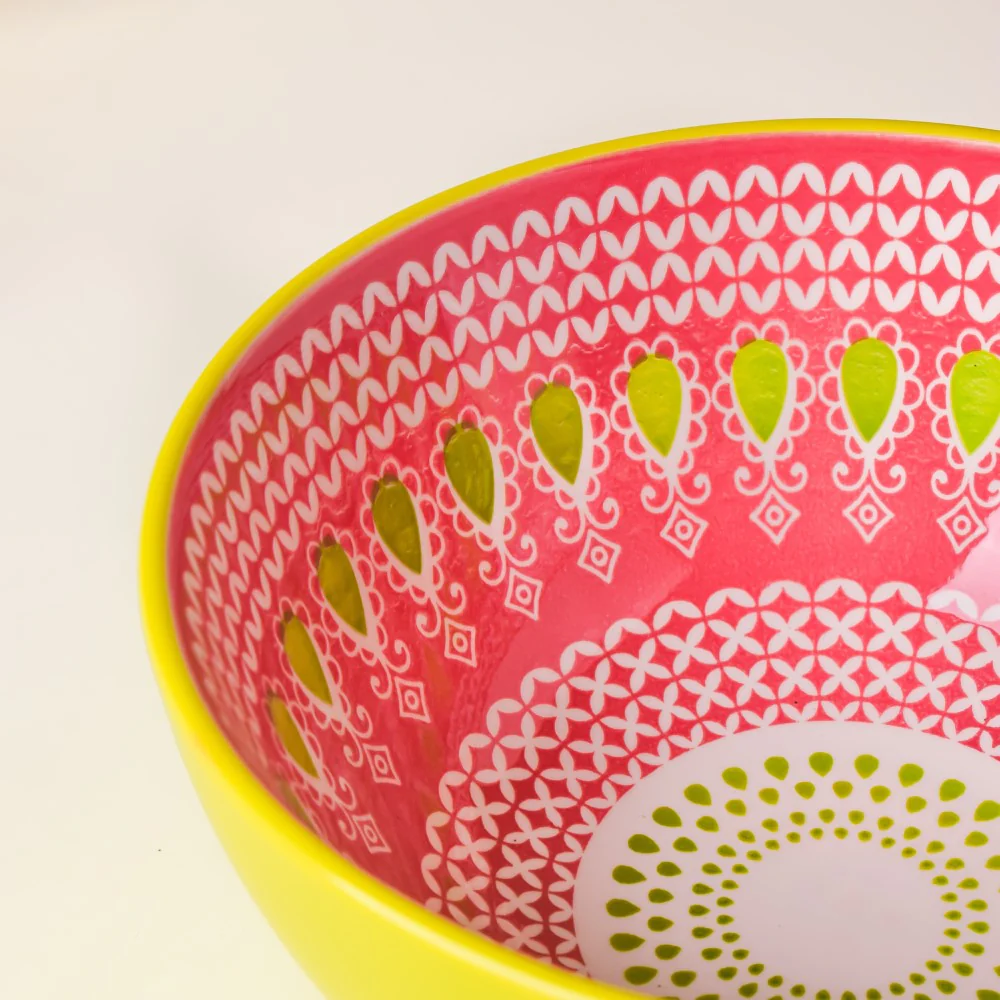 Mandala Pop Snack Bowl Green 400ml Set Of 2 - Image 5