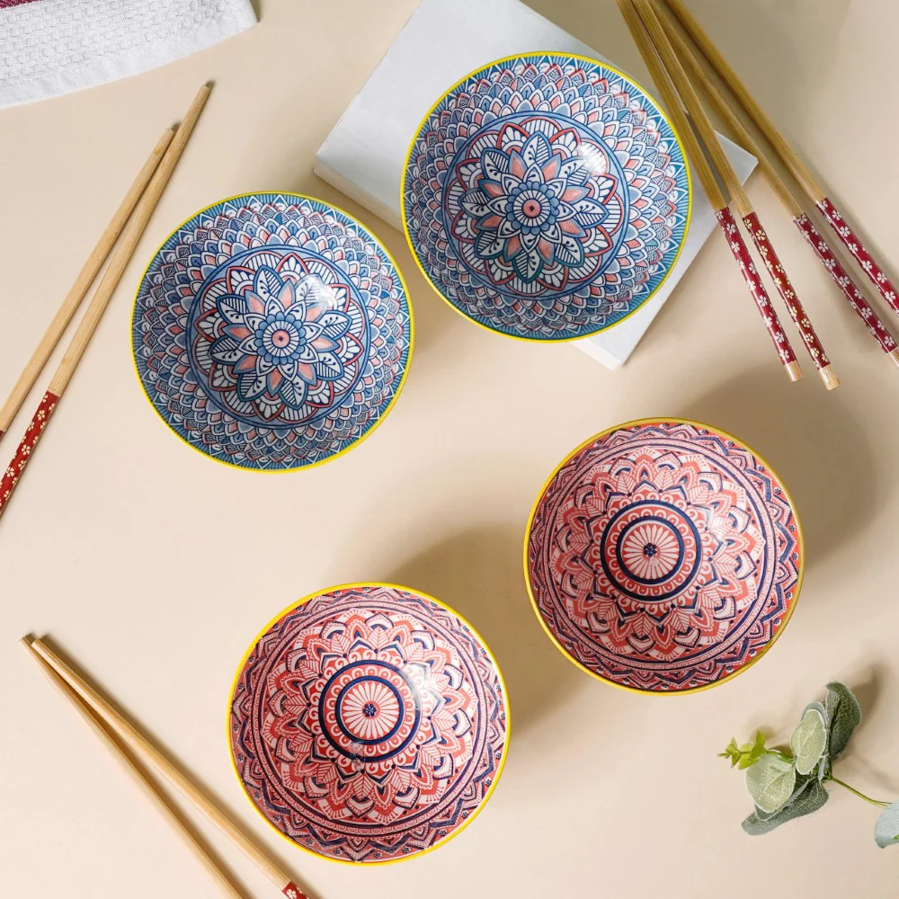 Mandala Ramen Bowl Set of 4 - Image 13