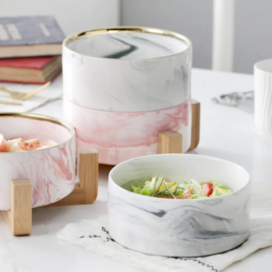 Marble Bowl with Stand - Image 3