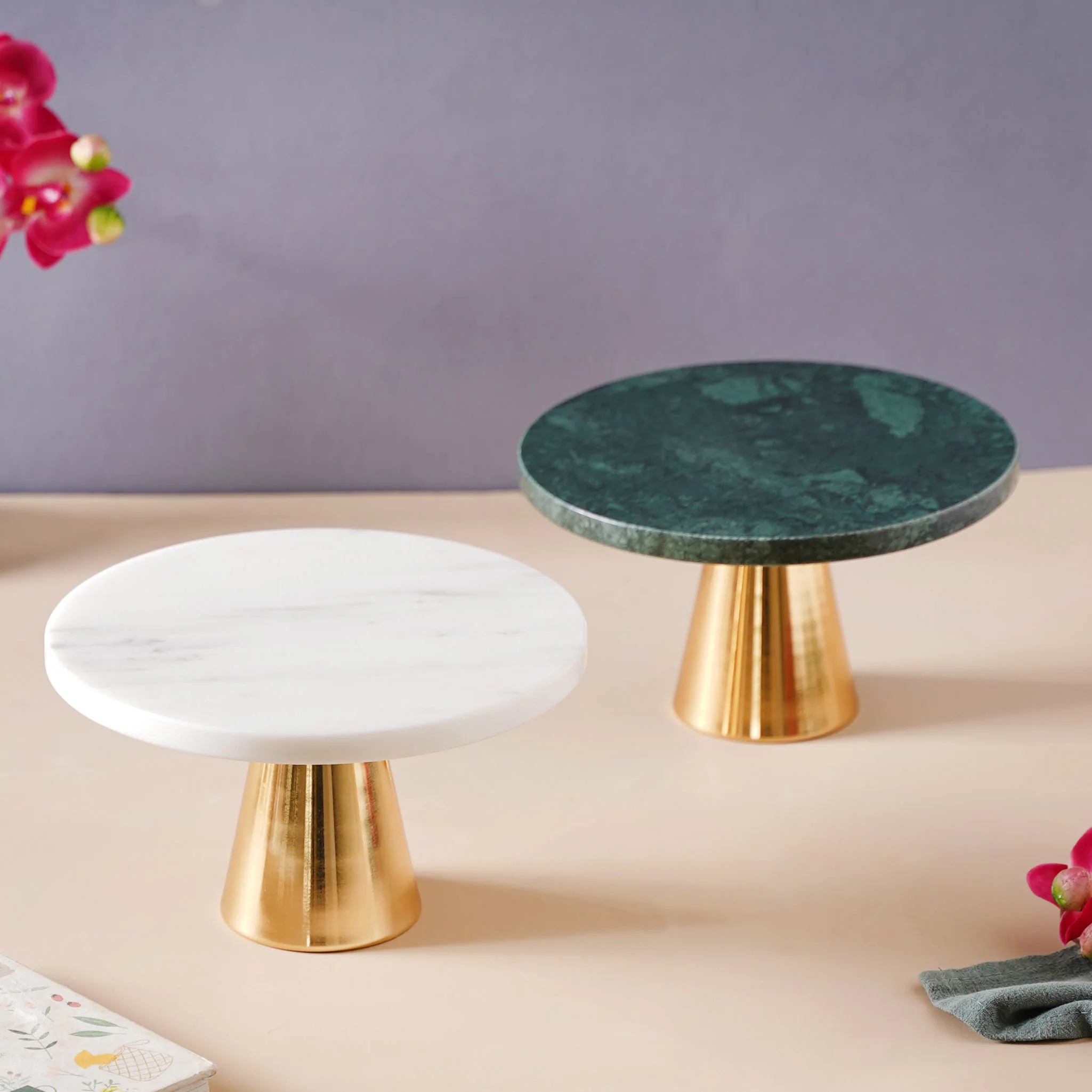 Marble Cake Stand 8 inch - Image 4