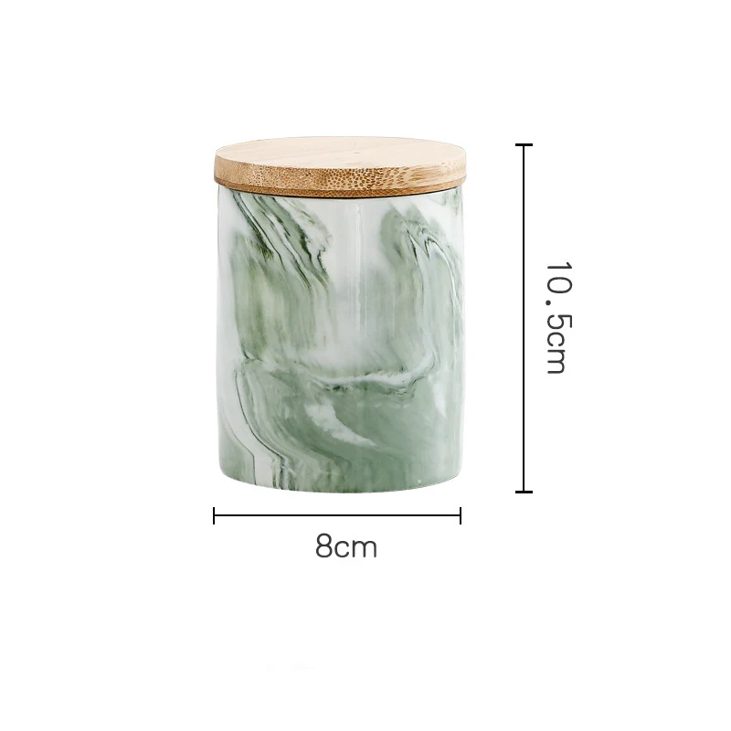 Marble Green Jar with Lid - Image 11
