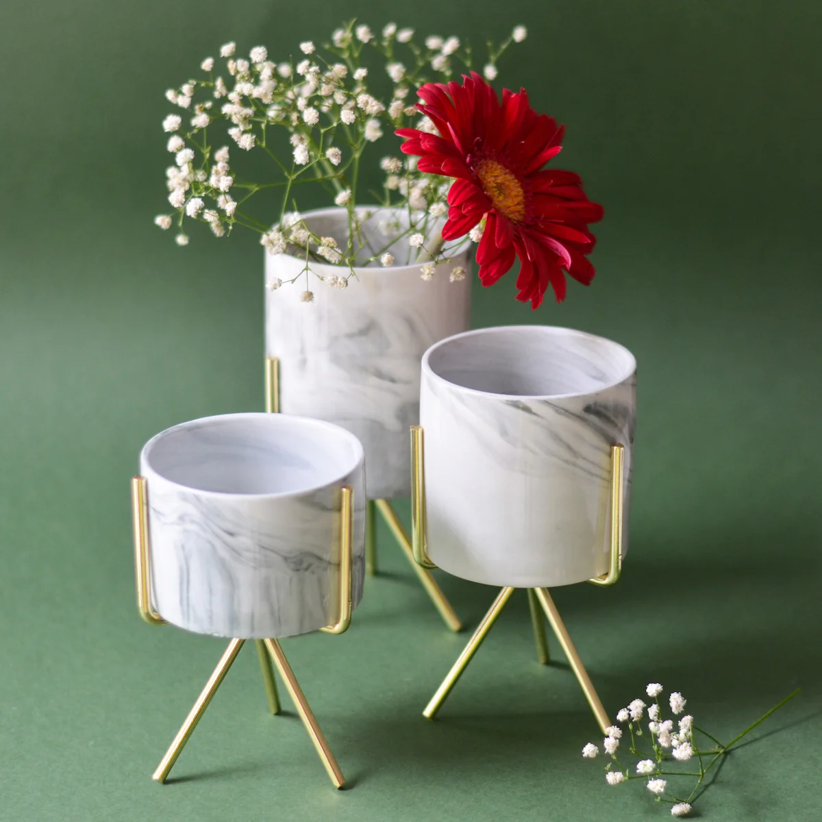 Marble Planter With Stand - Image 3
