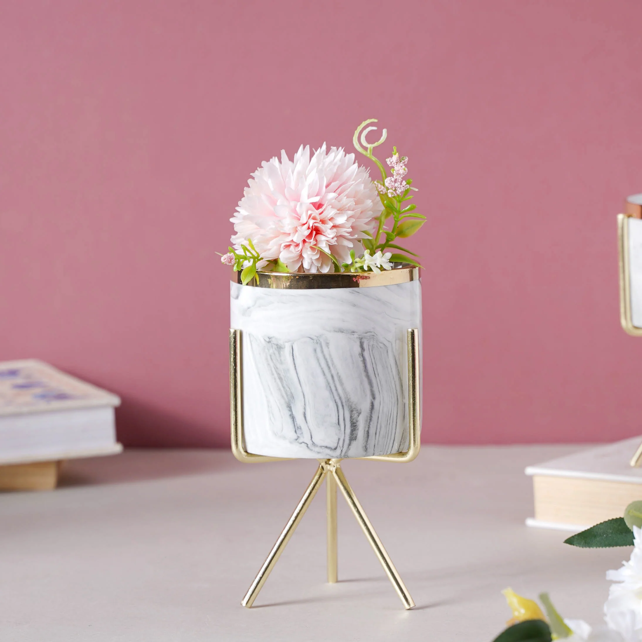 Marble Planter With Stand (M) - Image 4