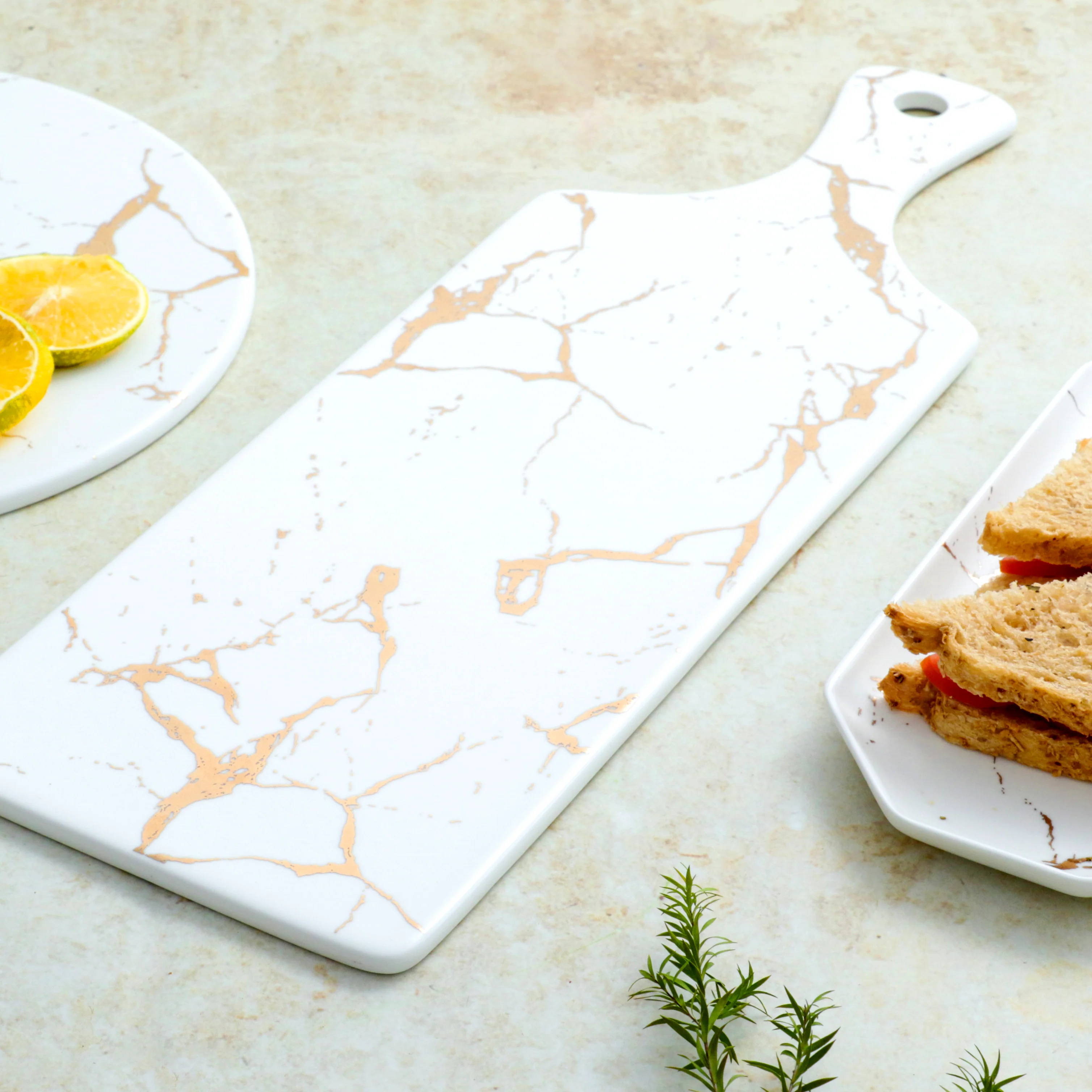 Marble Serving Platter White - Image 9