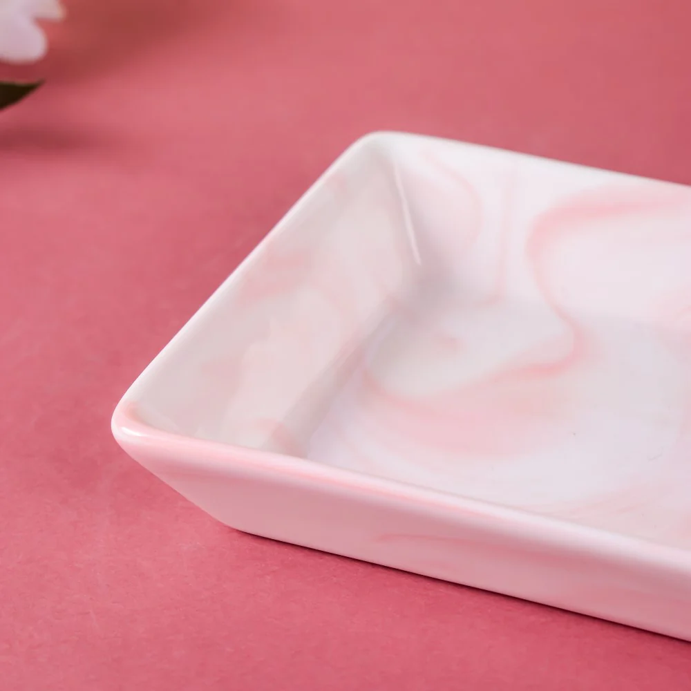 Marble Serving Platter Pink Small 5 inch - Image 3