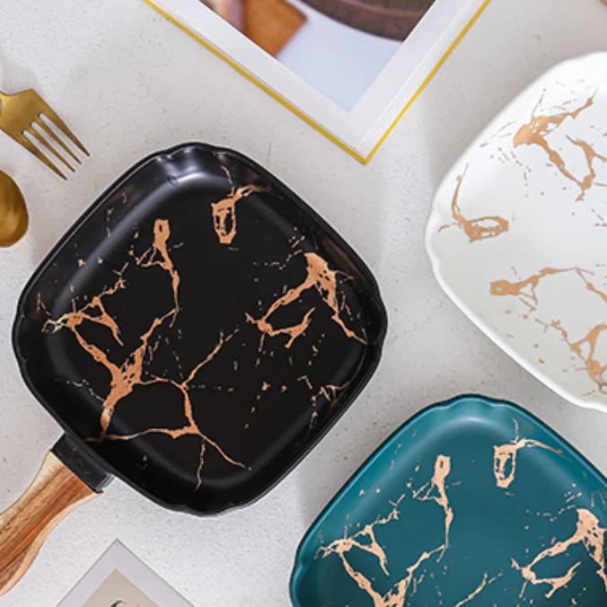 Marble Texture Square Dish - Image 5