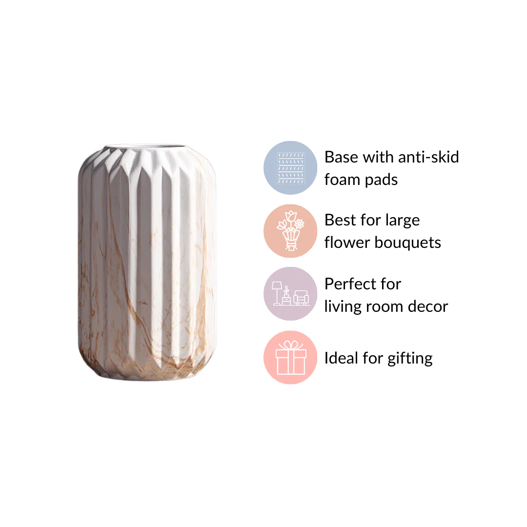 Marbled Chic Ceramic Vase - Image 6