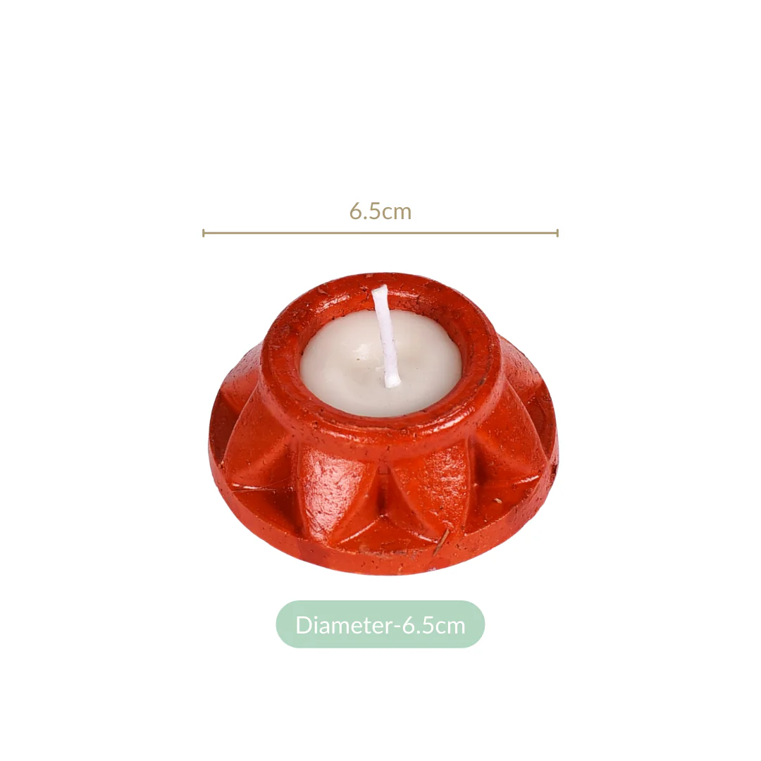 Matki Terracotta Diyas With Wax Set Of 24 - Image 3