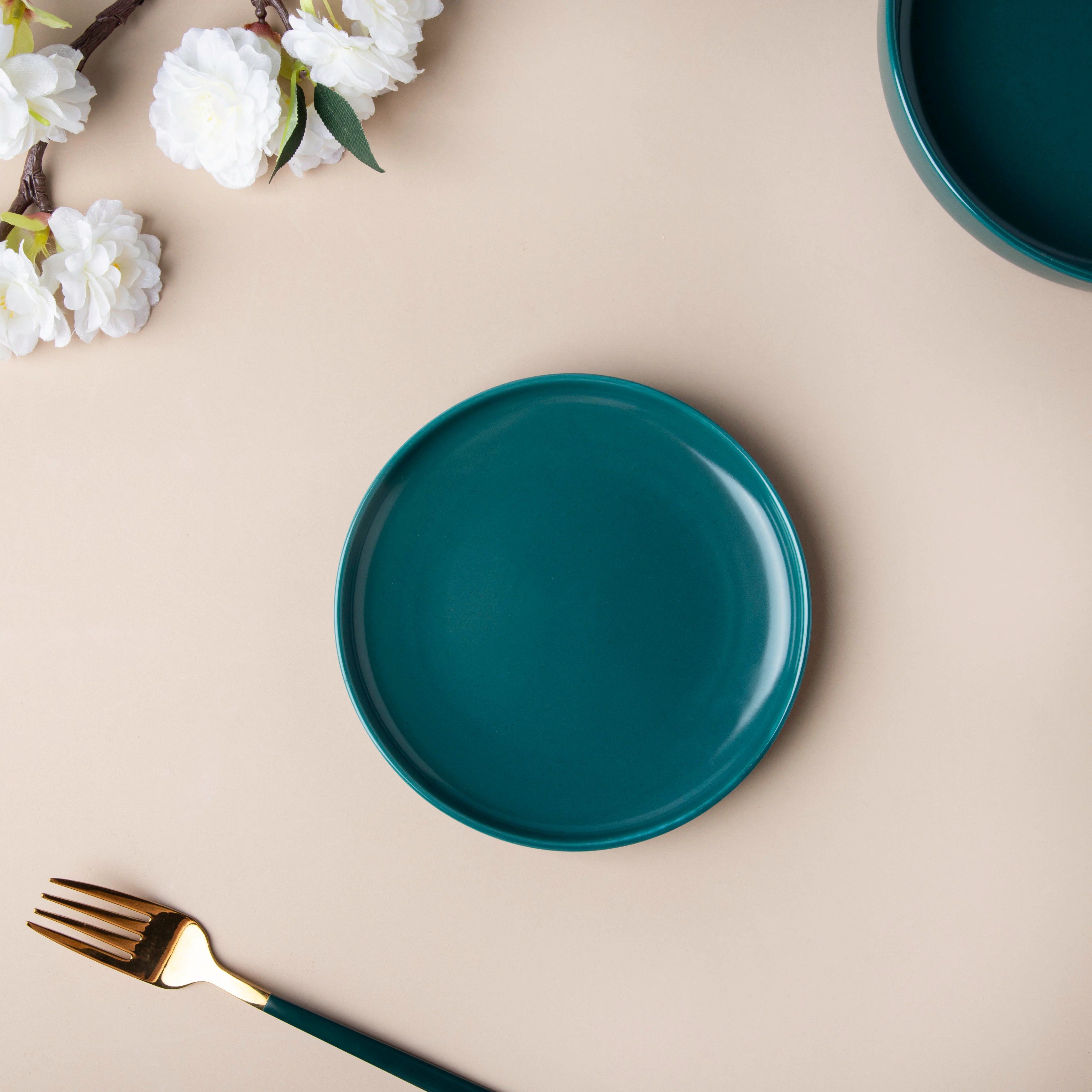 Matte Teal Side Plate - Image 5