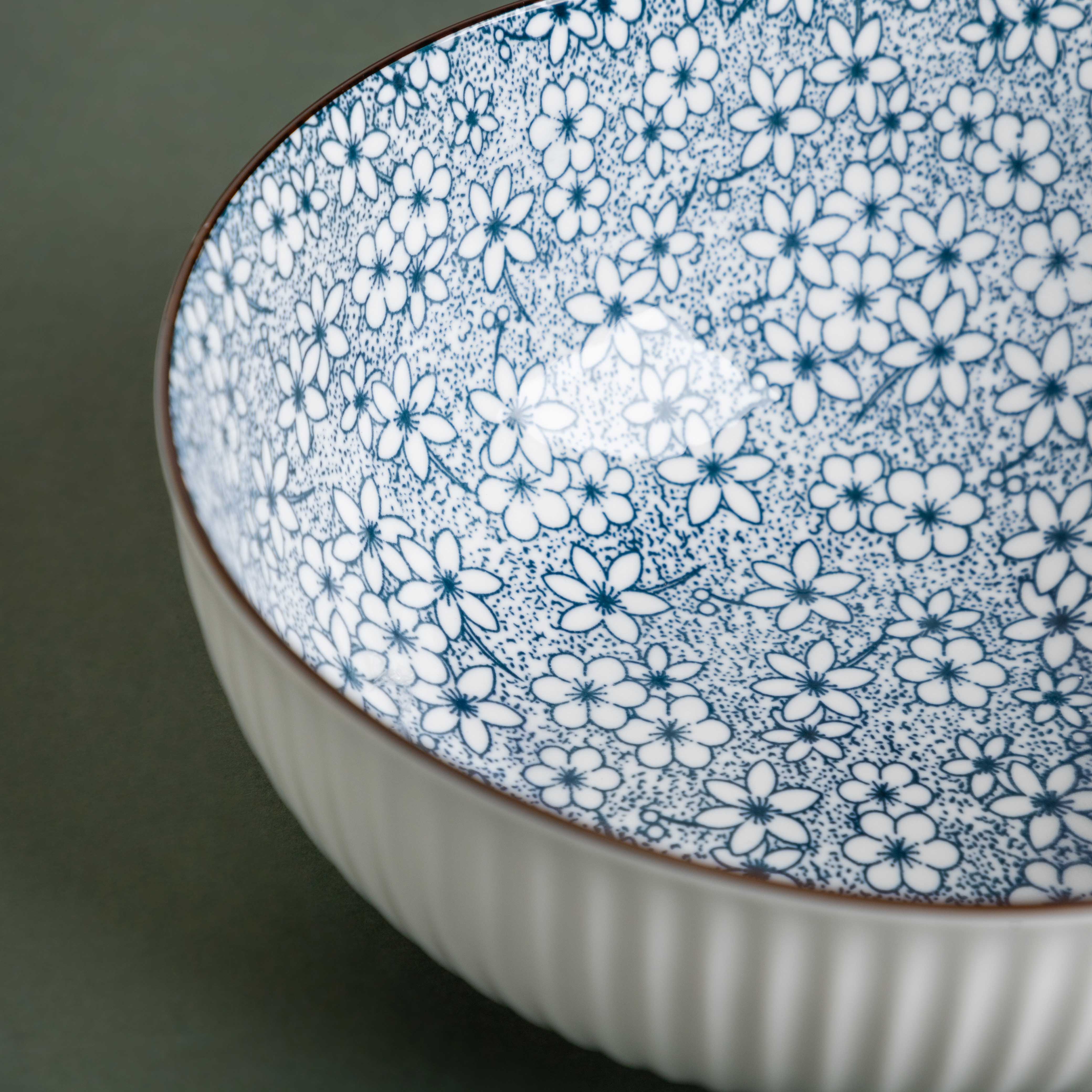 Meraki Floral Ceramic Serving Bowl 800 ml - Image 5