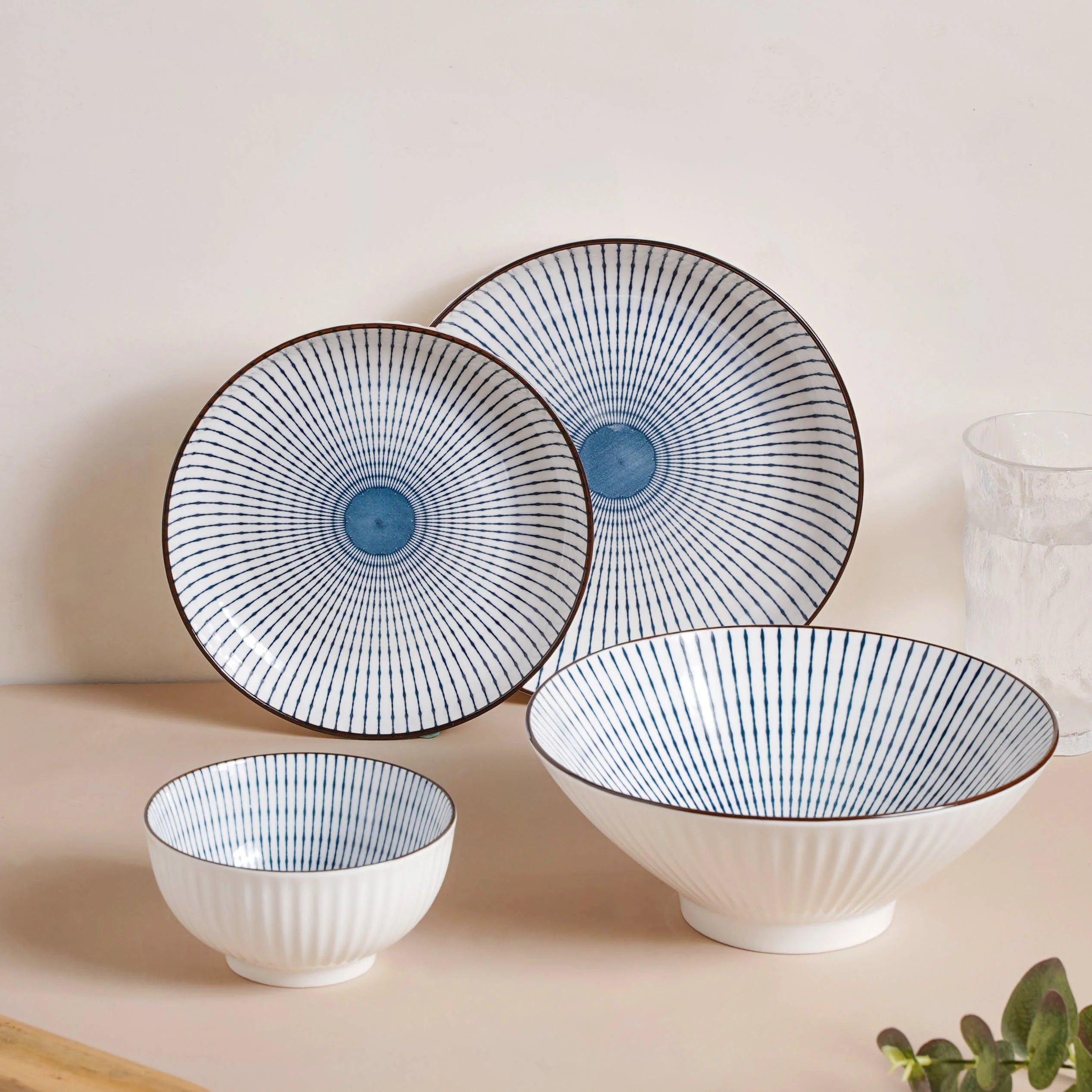 Meraki Striped Ceramic Serving Bowl 800 ml - Image 8