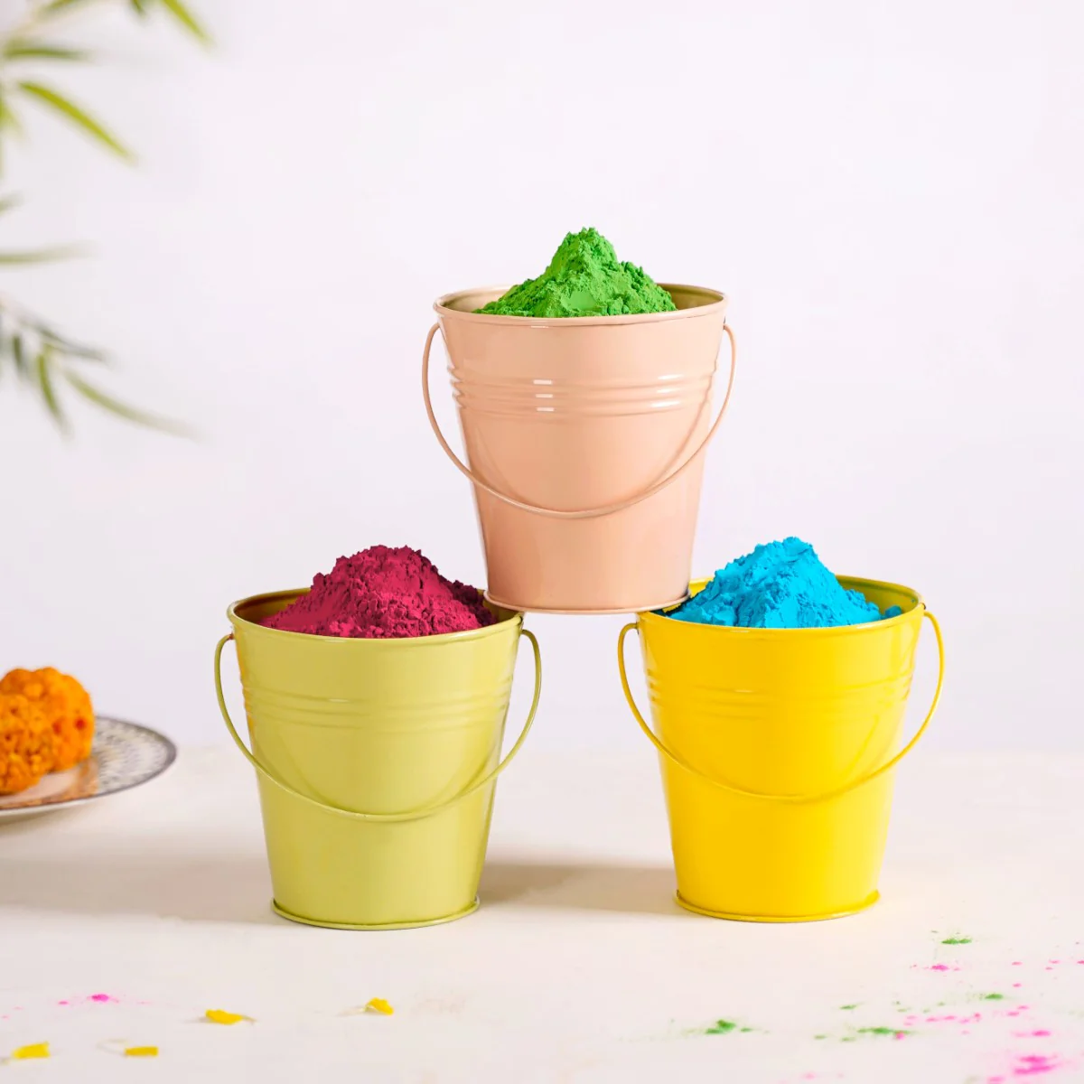 Metal Bucket For Home Decoration Set Of 3 - Image 6
