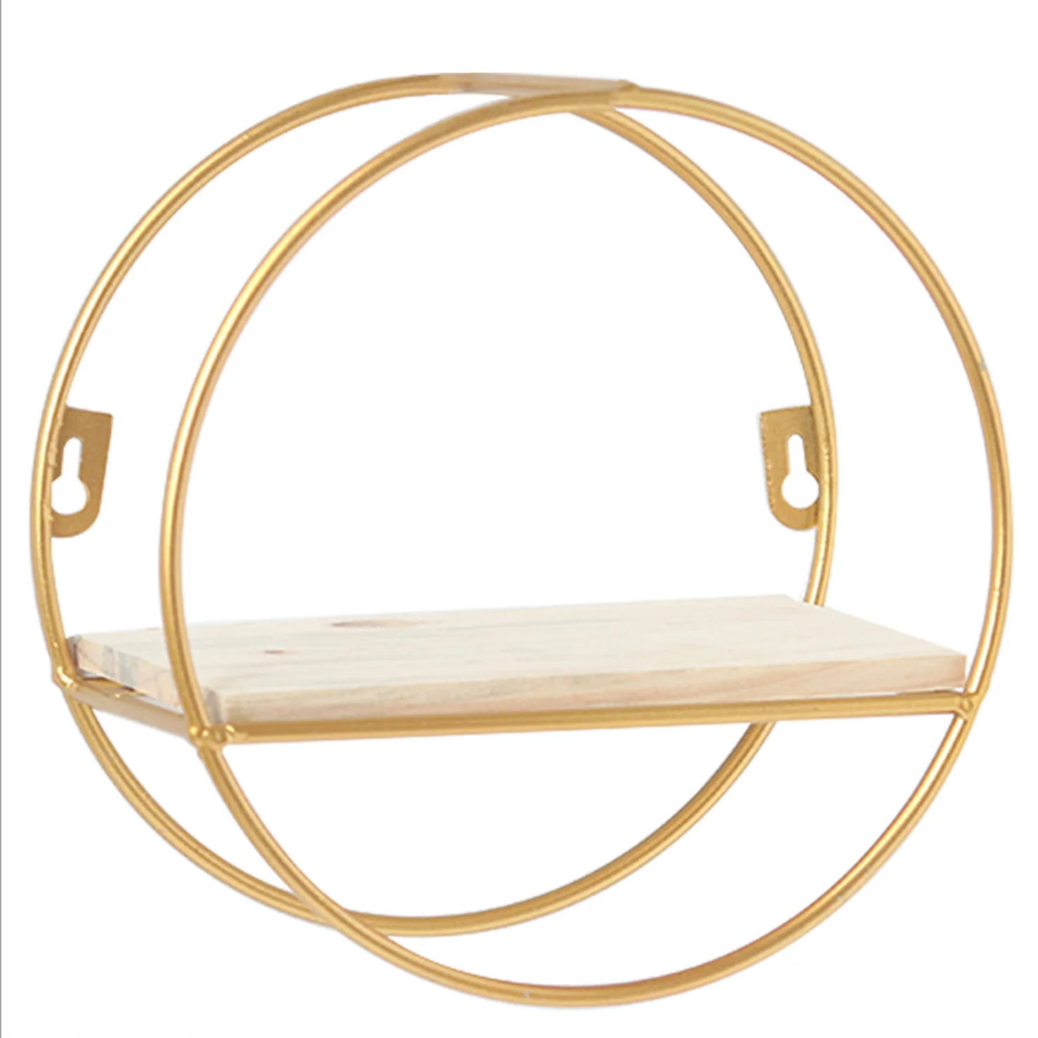 Round Metal and Wood Shelf - Image 7
