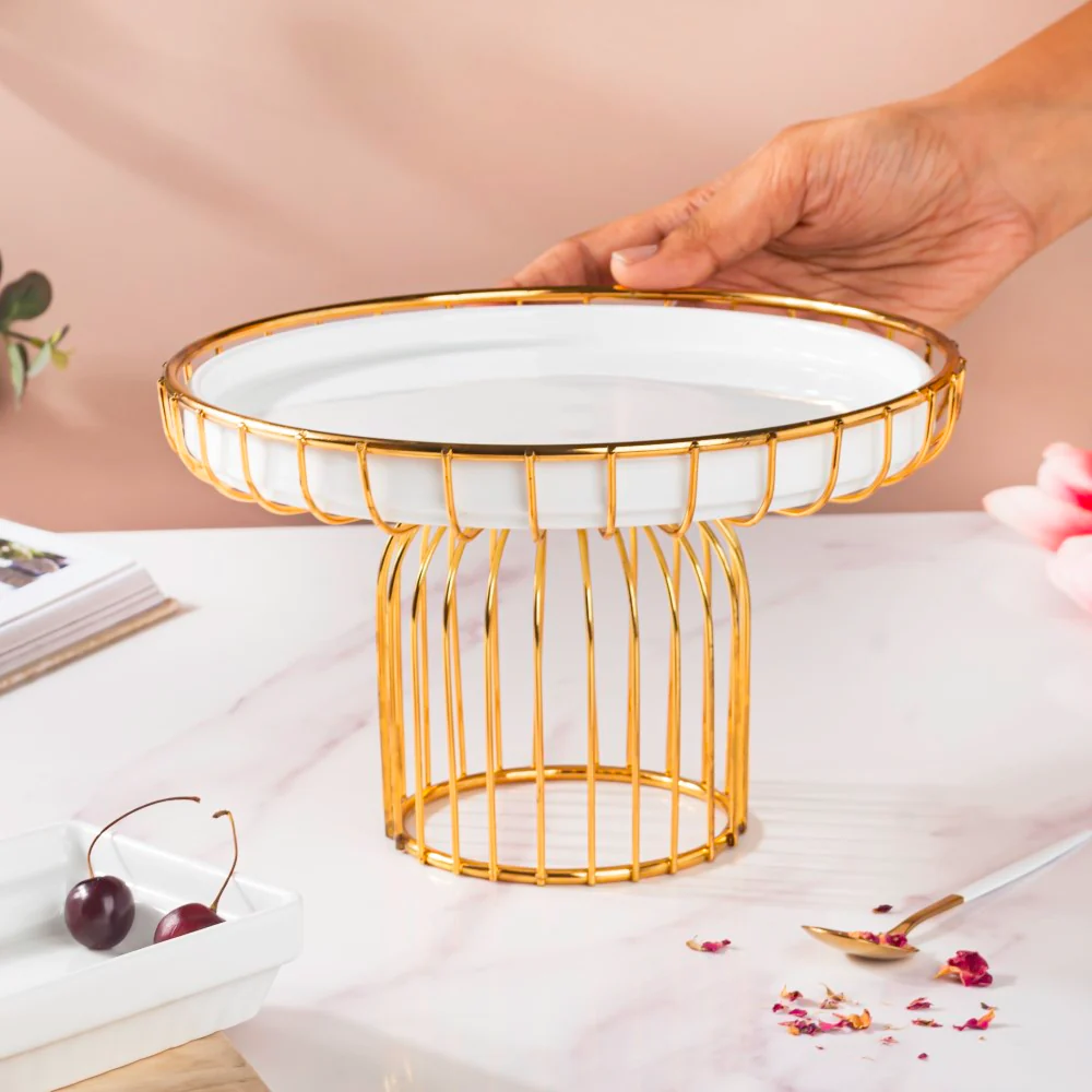 Metallic Cake Stand 8 inch - Image 4