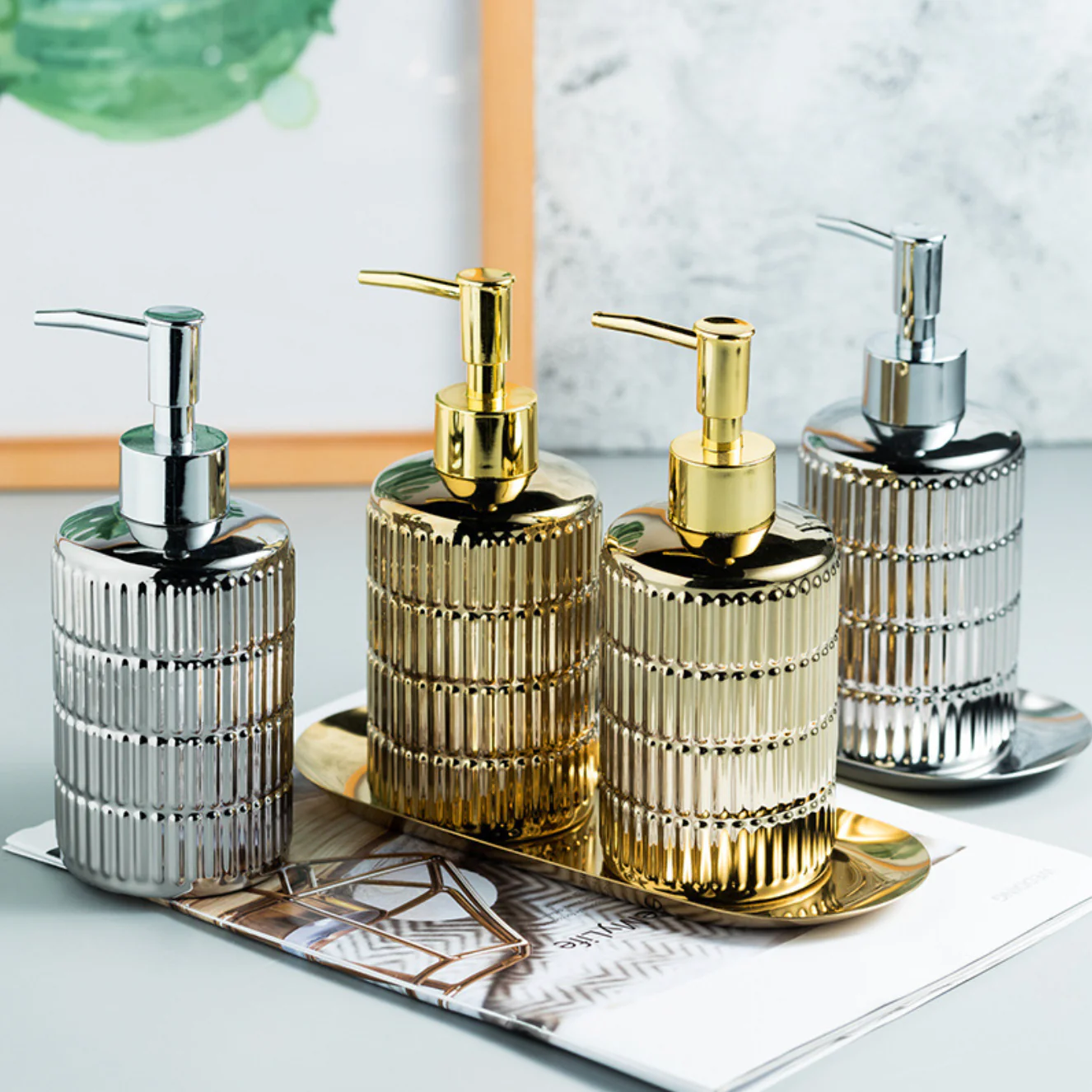 Metallic Dispenser Bottle - Image 3