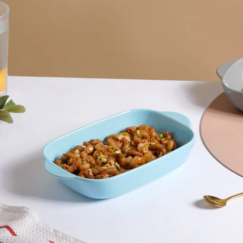 Microwave Oven Baking Dish Light Blue 8.5 Inch - Image 3