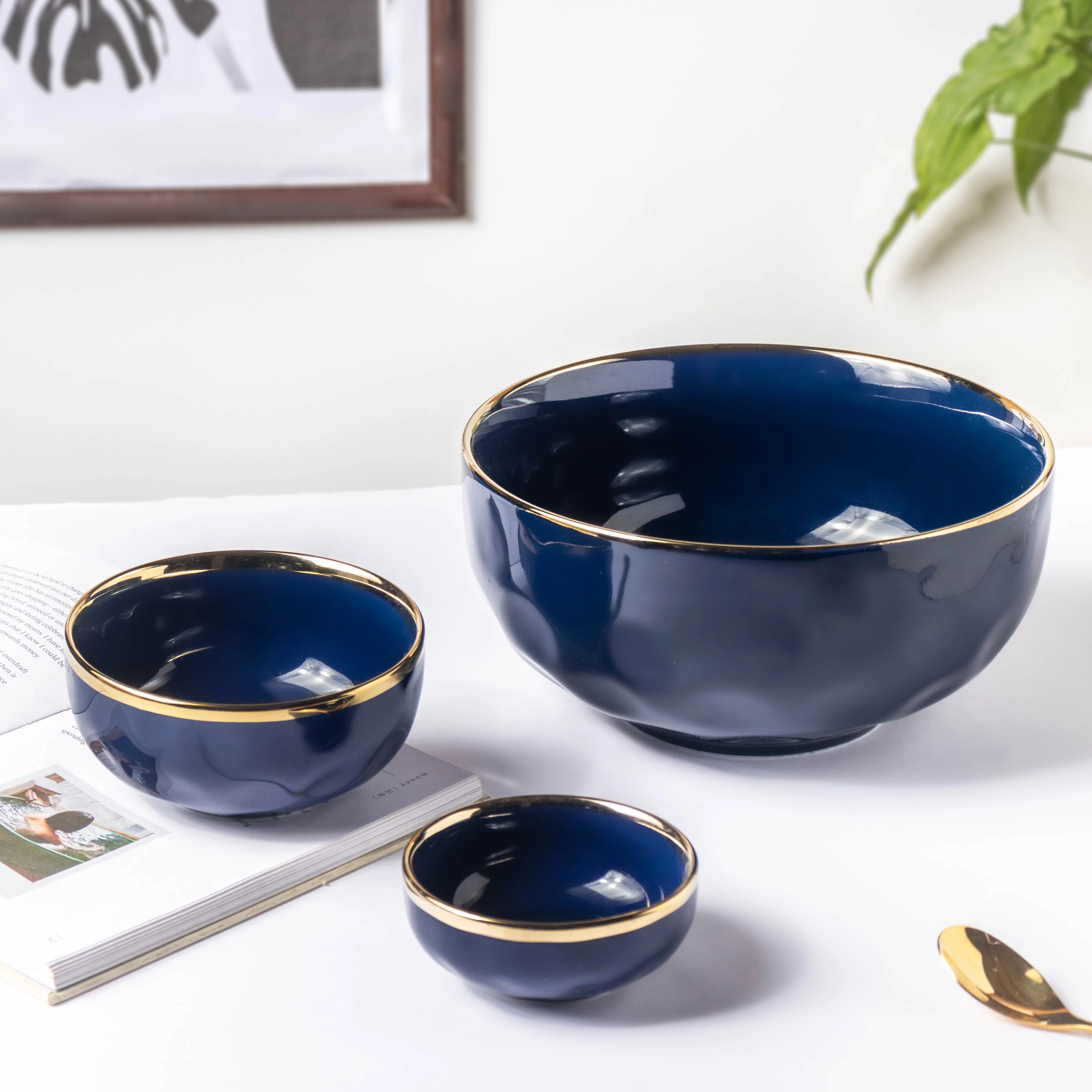 Midnight Blue Ceramic Dip Bowl - Image 7