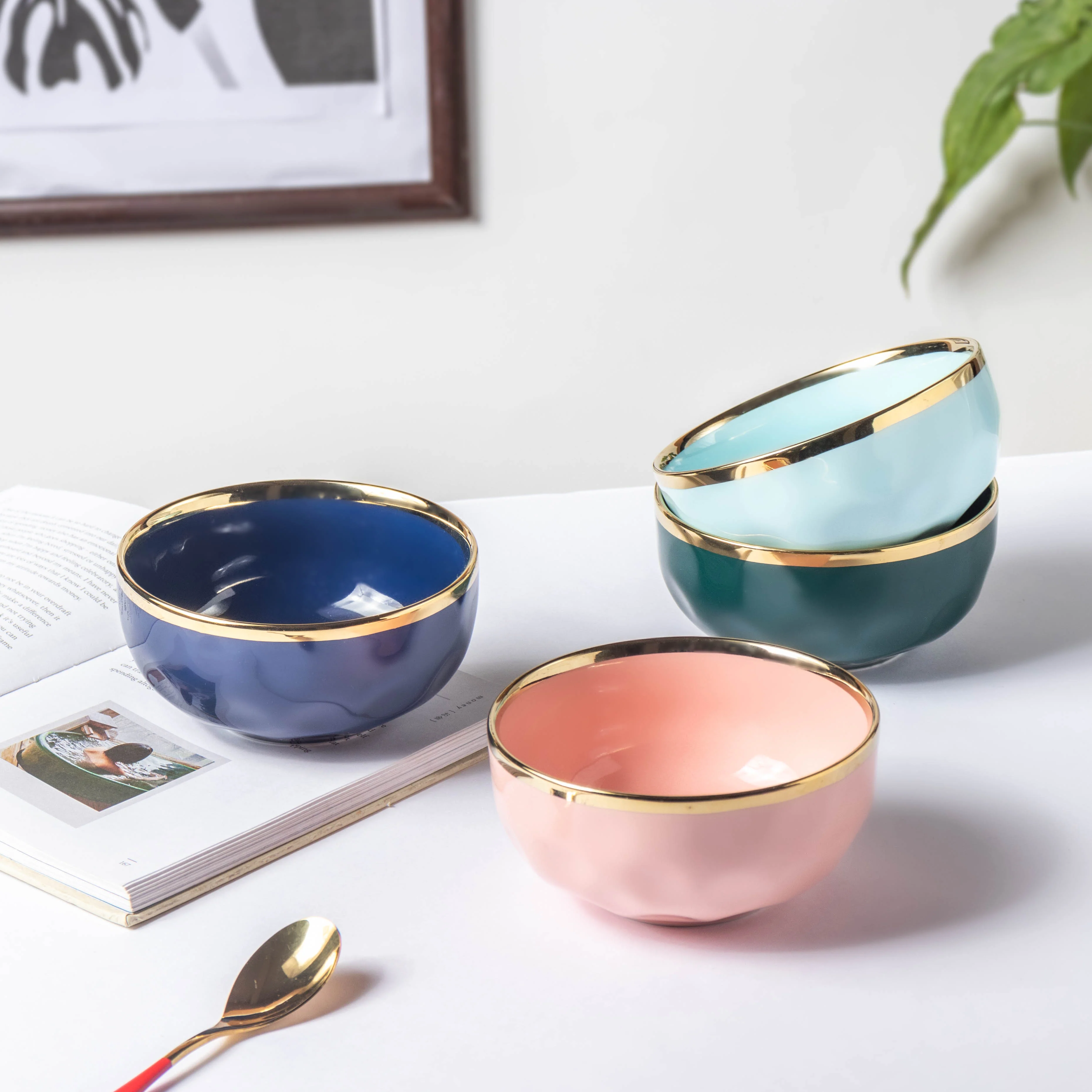 Midnight Blue Ceramic Soup Bowl - Image 7
